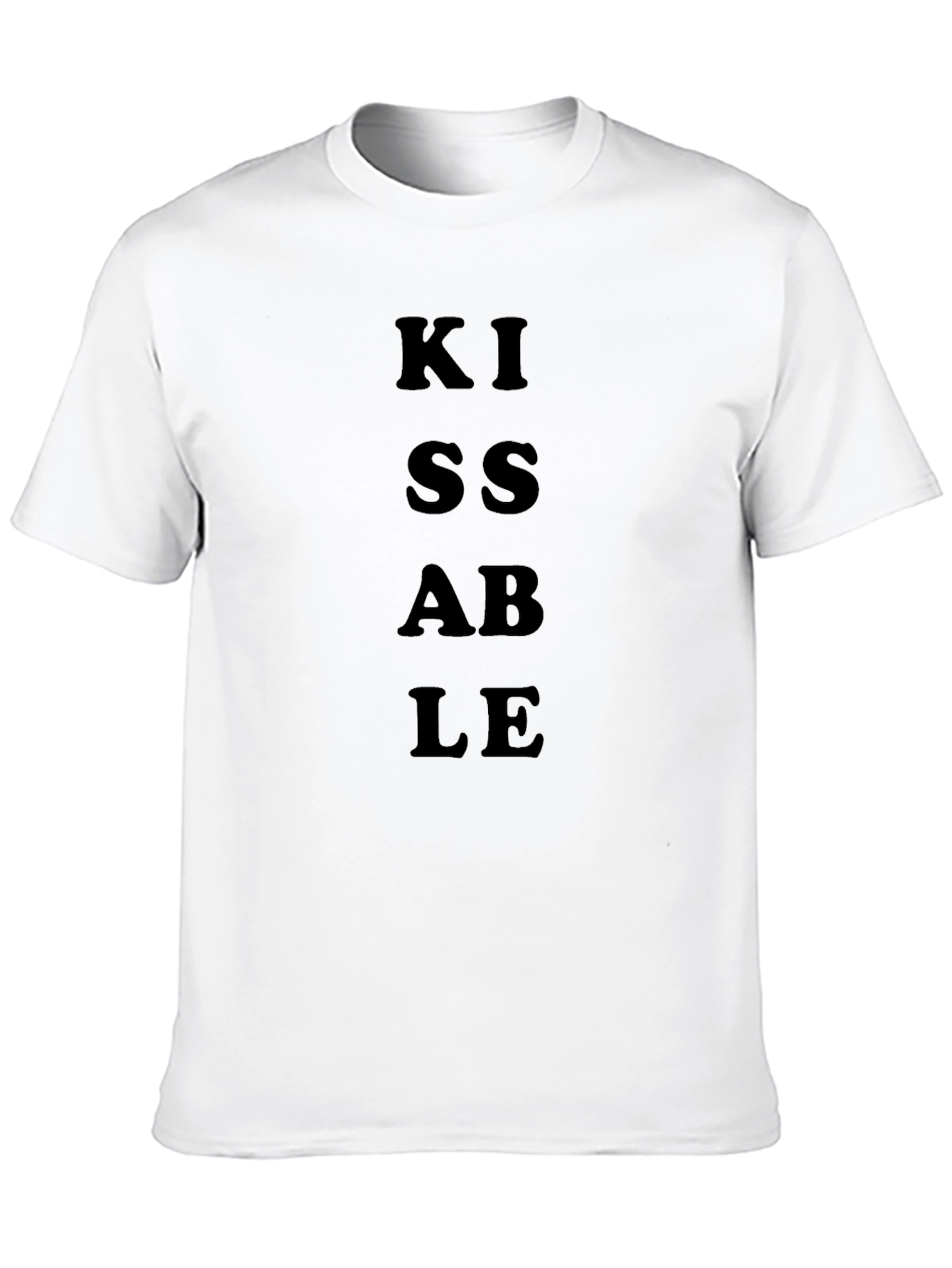 Kissable Graphic Black T-Shirt Casual Wear
