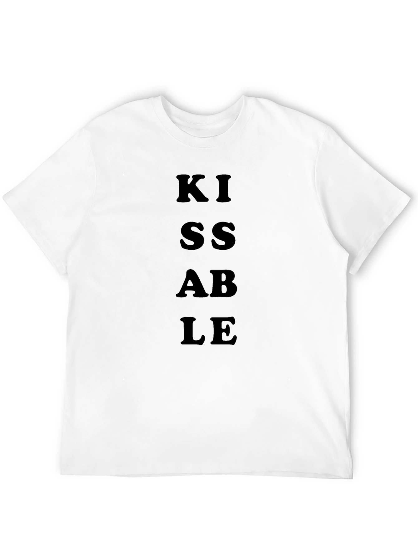 Kissable Graphic Black T-Shirt Casual Wear