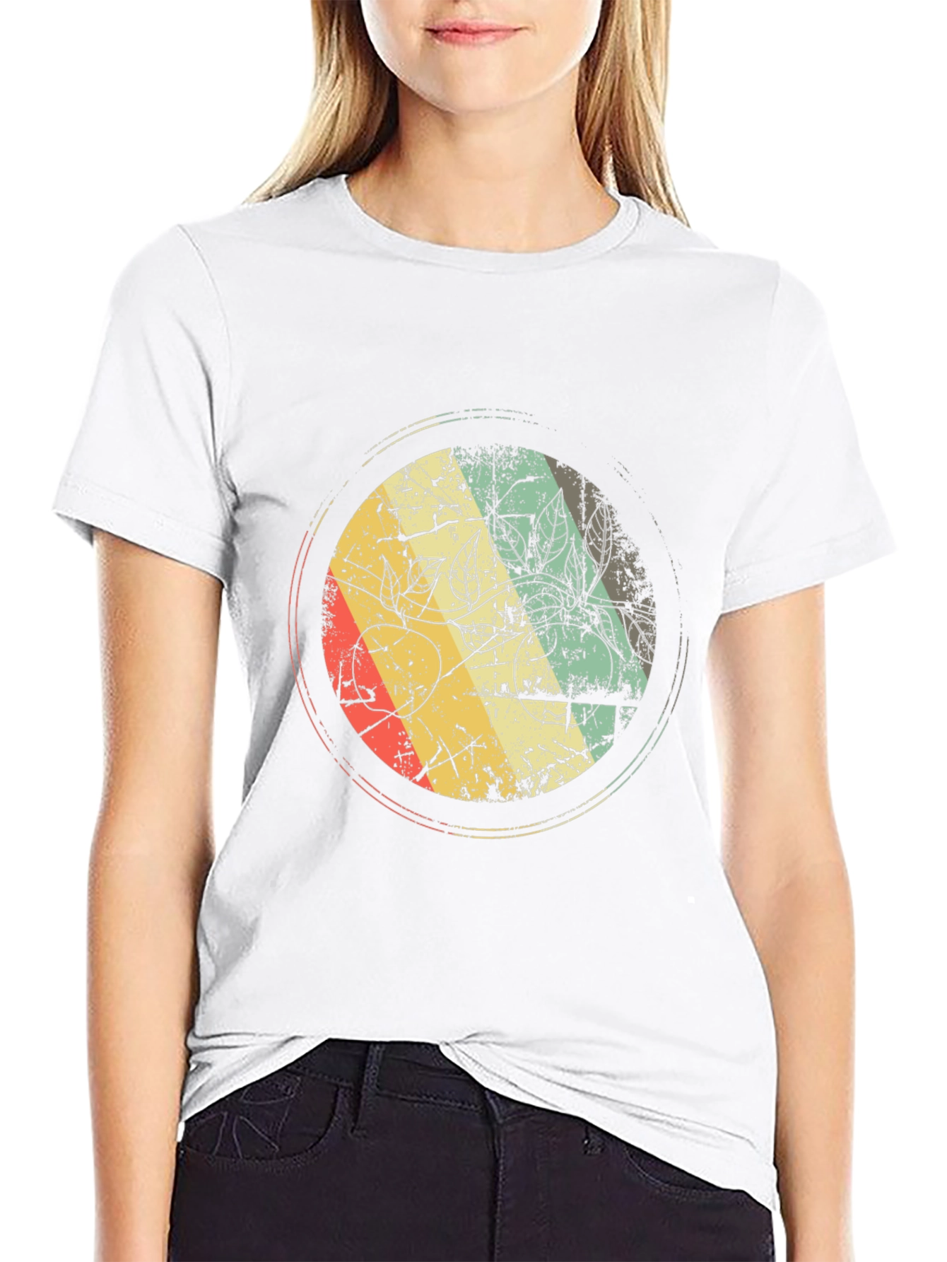 Retro Graphic Print Black T-Shirt