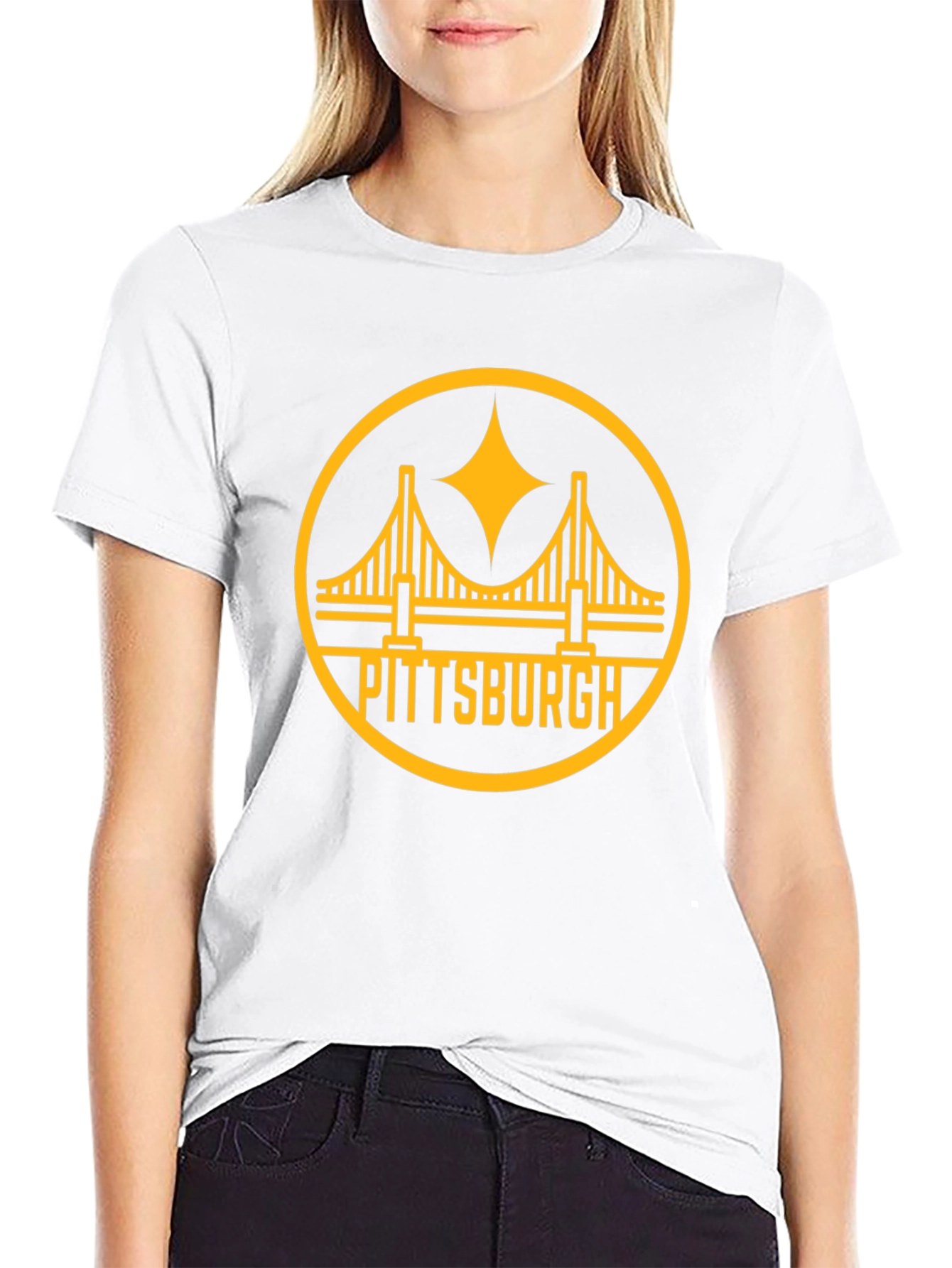 Pittsburgh Bridge T-Shirt - Black & Gold