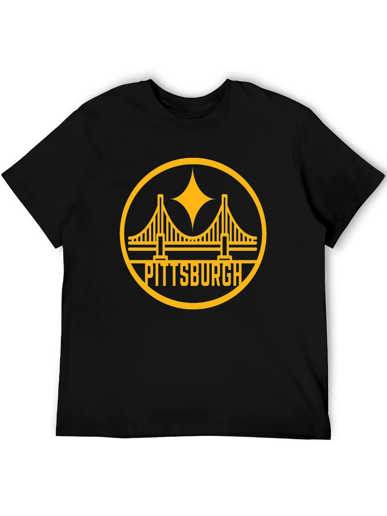 Pittsburgh Bridge T-Shirt - Black & Gold