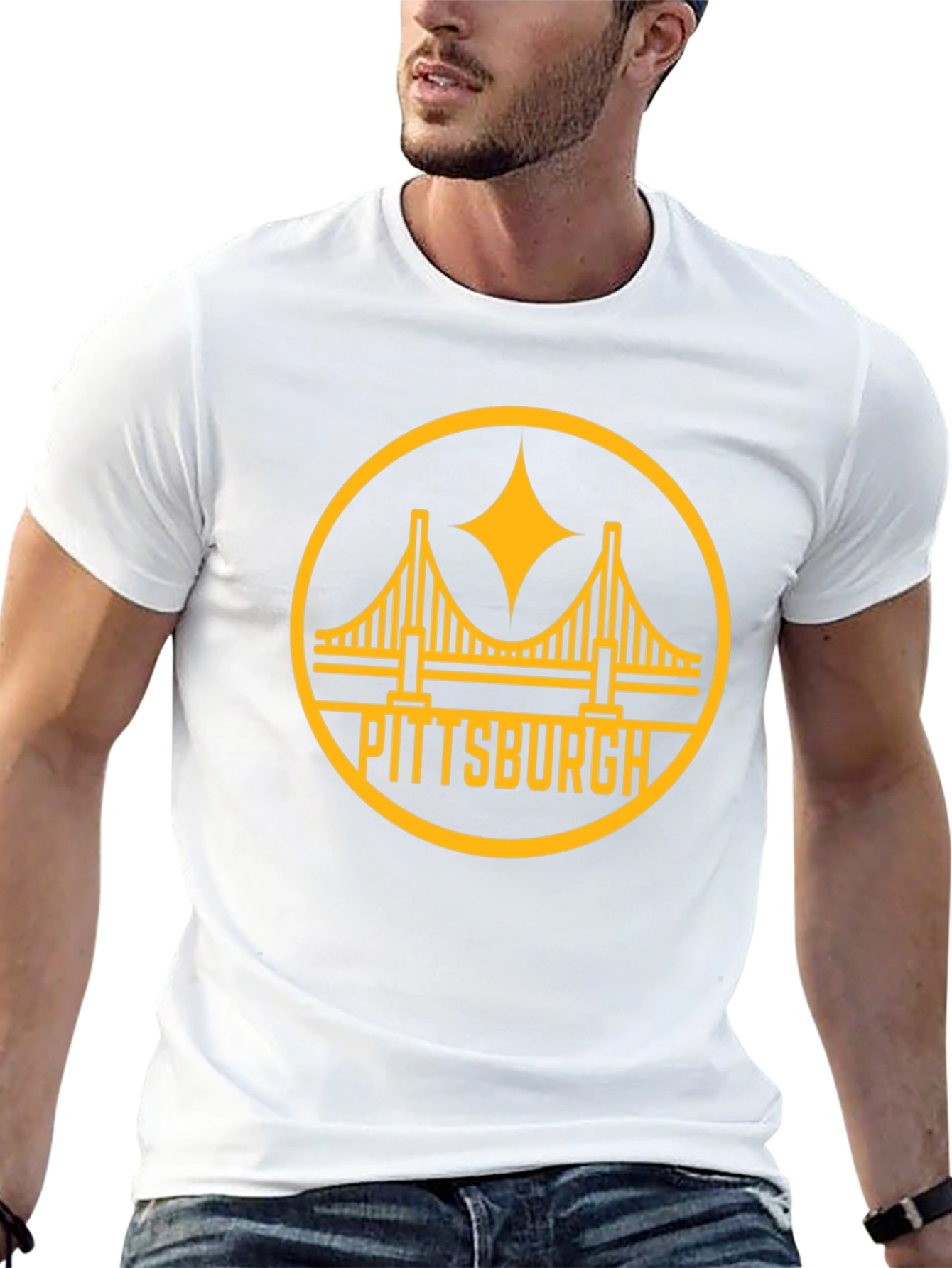 Pittsburgh Bridge T-Shirt - Black & Gold