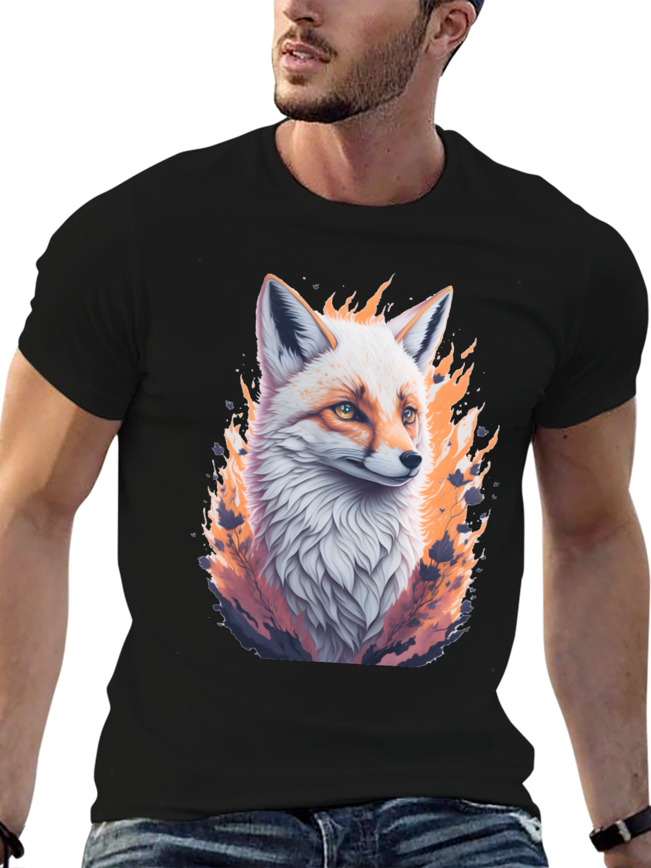 Fiery Fox Graphic Tee - Unique Animal Print
