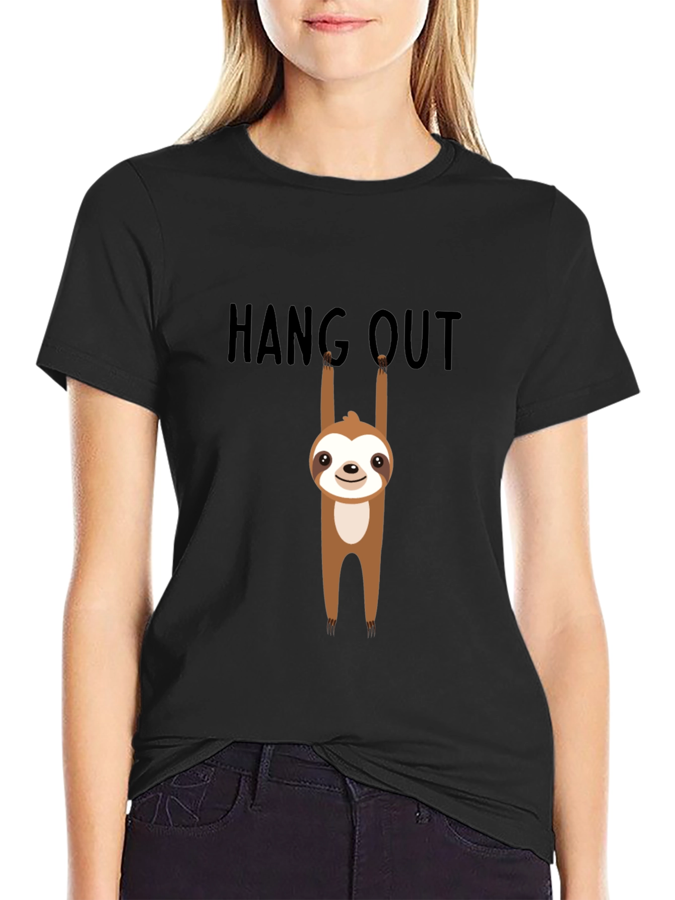 Hang Out Sloth Graphic T-Shirt