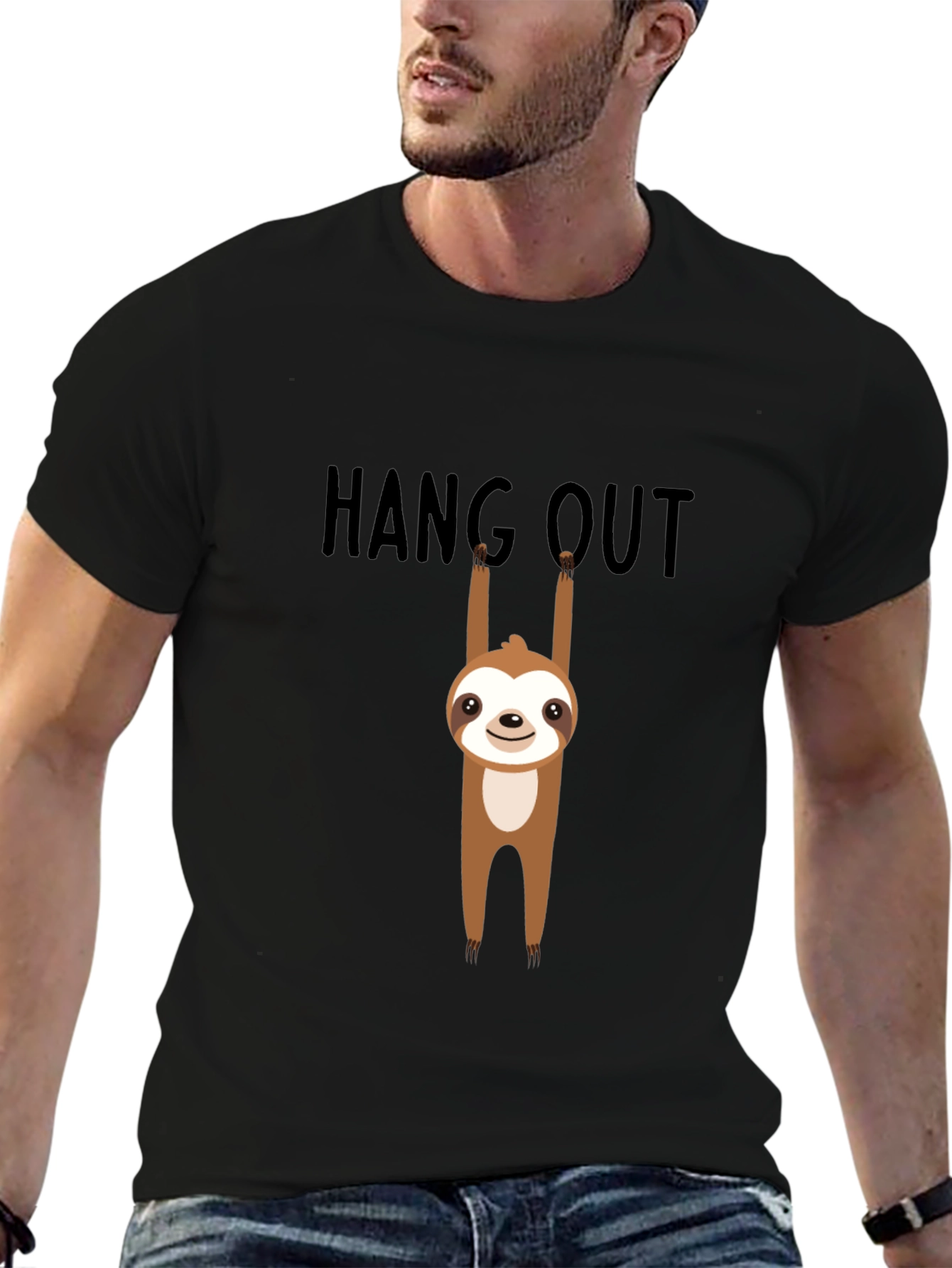 Hang Out Sloth Graphic T-Shirt
