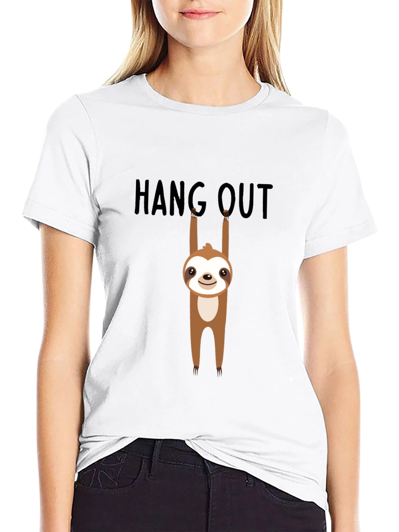 Hang Out Sloth Graphic T-Shirt