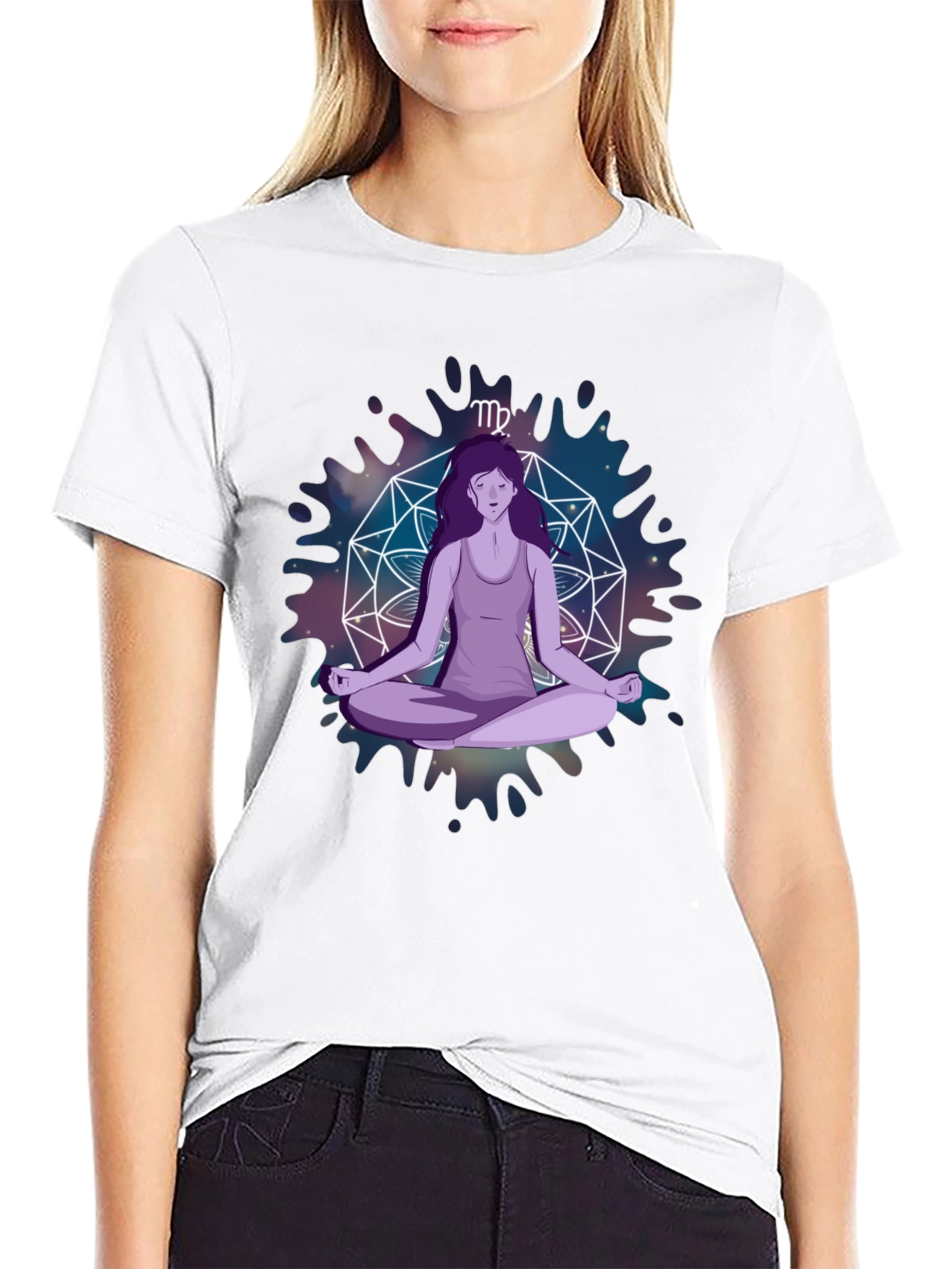 Virgo Zodiac Meditation T-Shirt - Stylish Astrology Tee