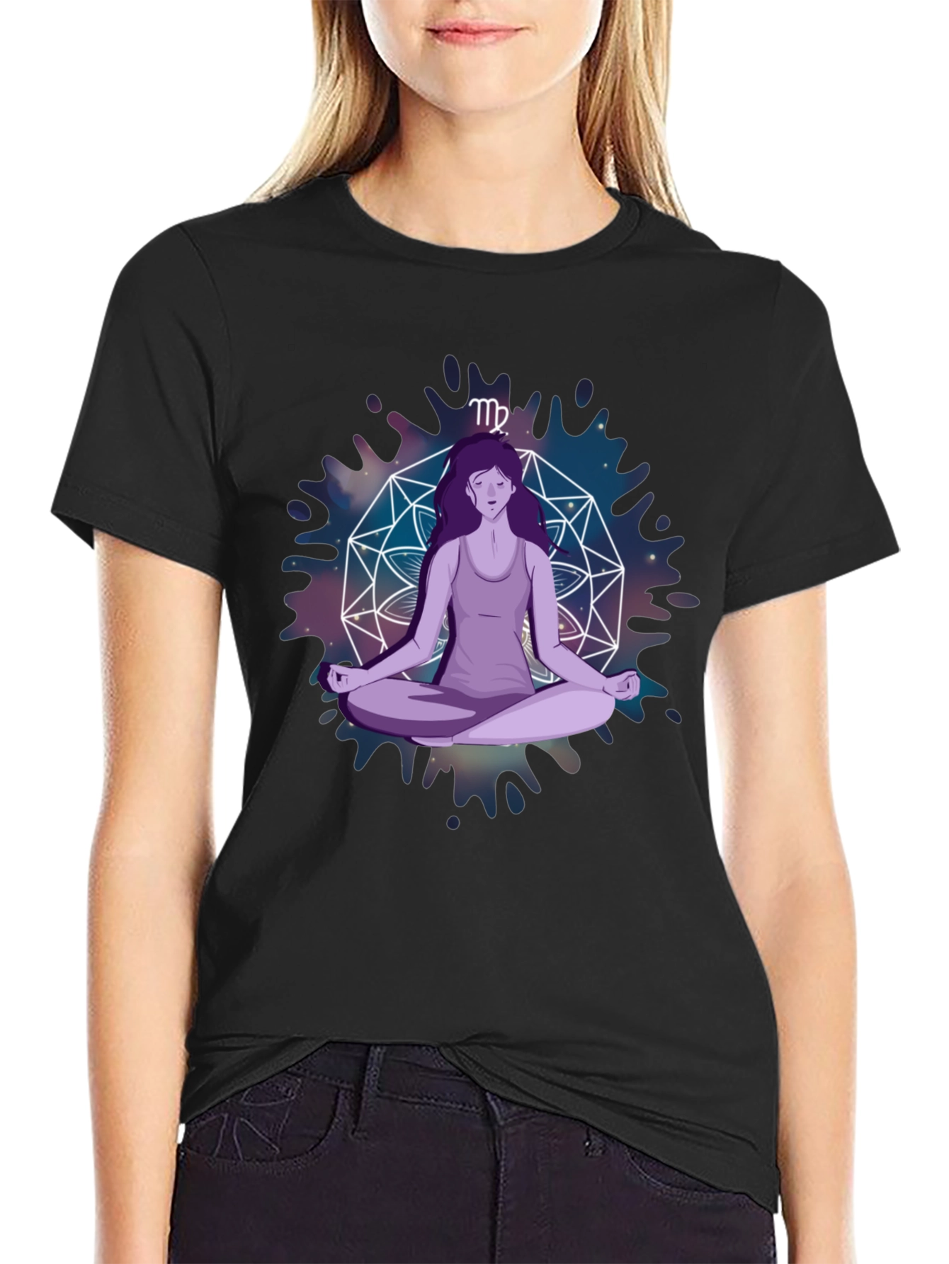 Virgo Zodiac Meditation T-Shirt - Stylish Astrology Tee
