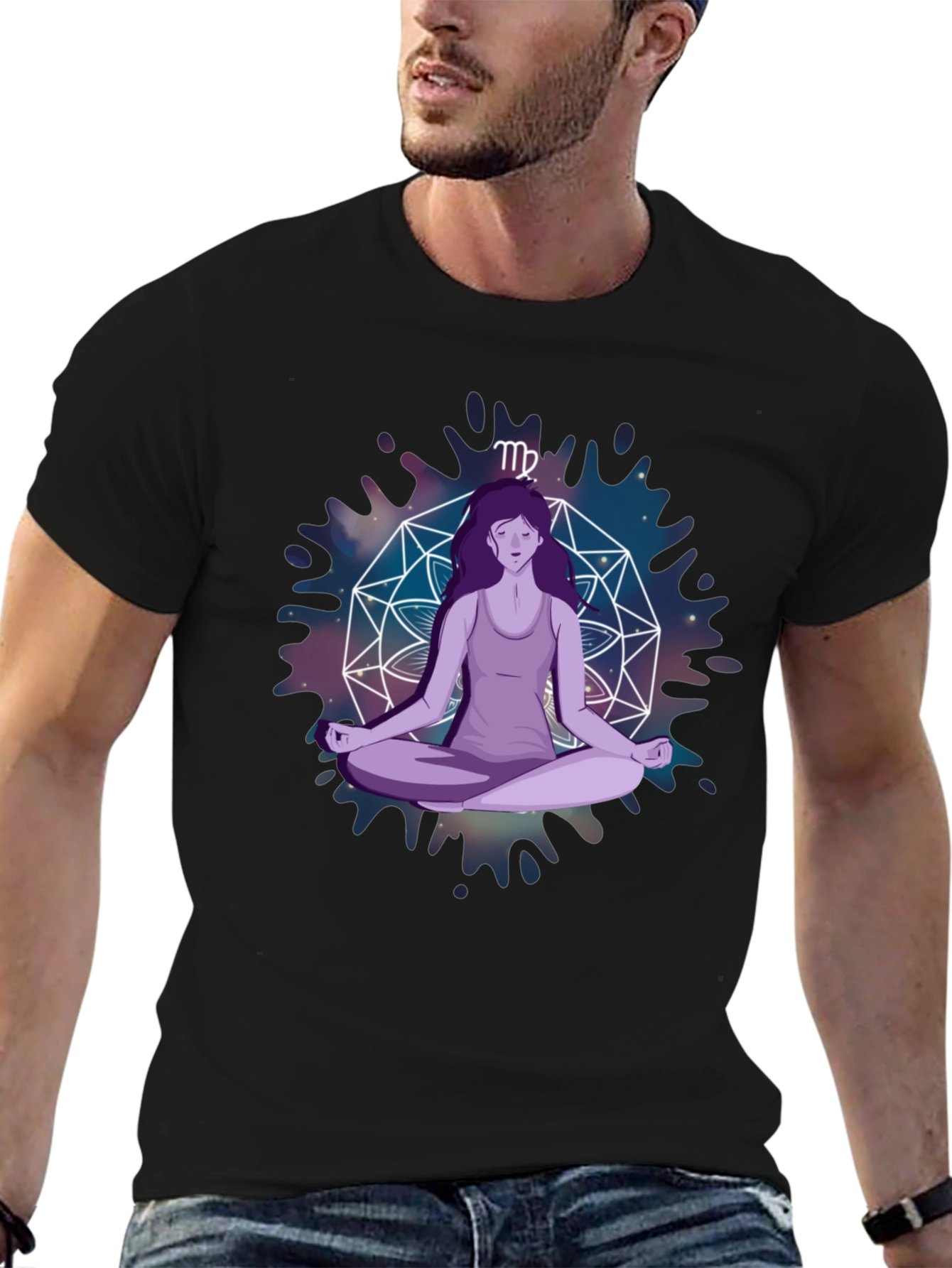 Virgo Zodiac Meditation T-Shirt - Stylish Astrology Tee