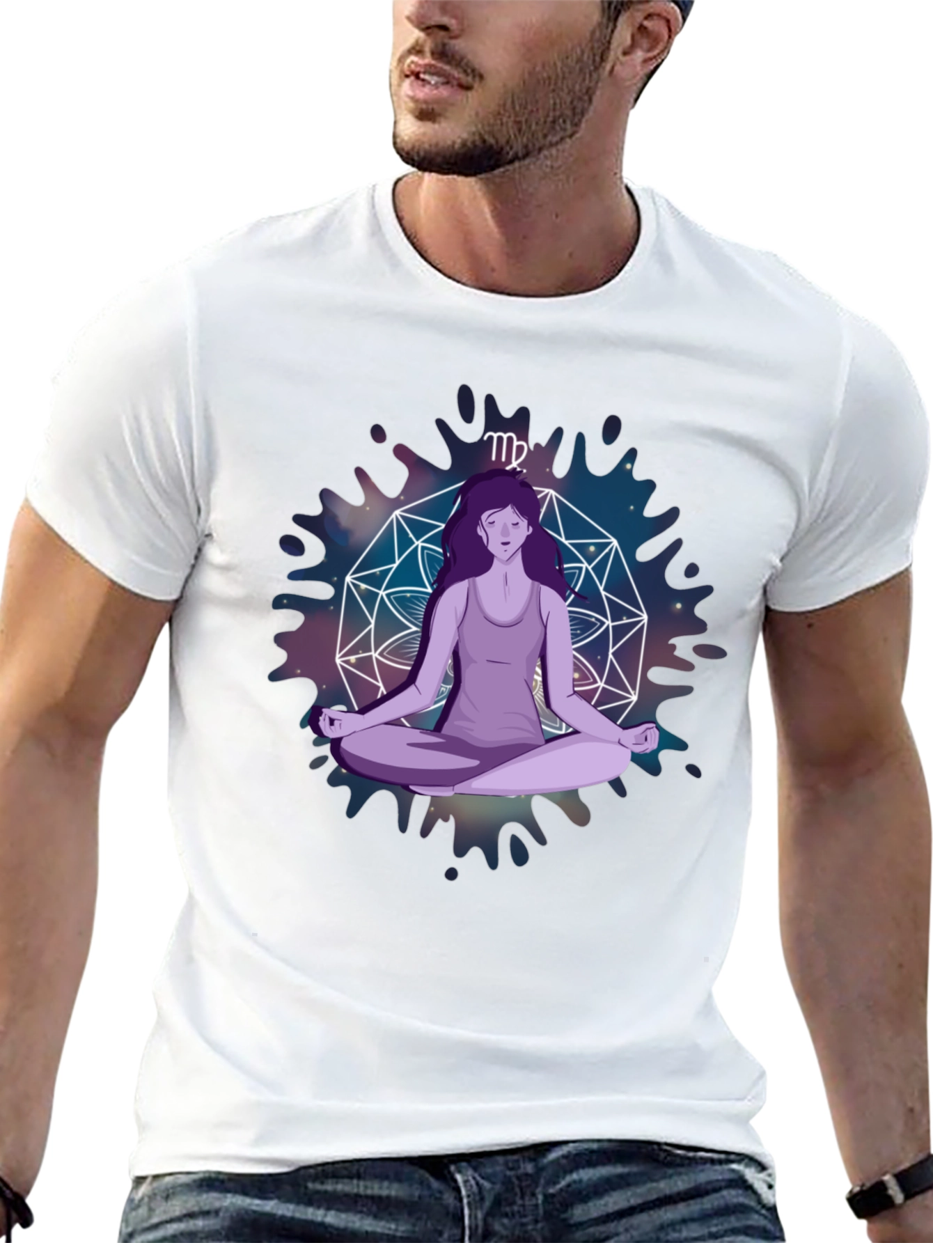 Virgo Zodiac Meditation T-Shirt - Stylish Astrology Tee