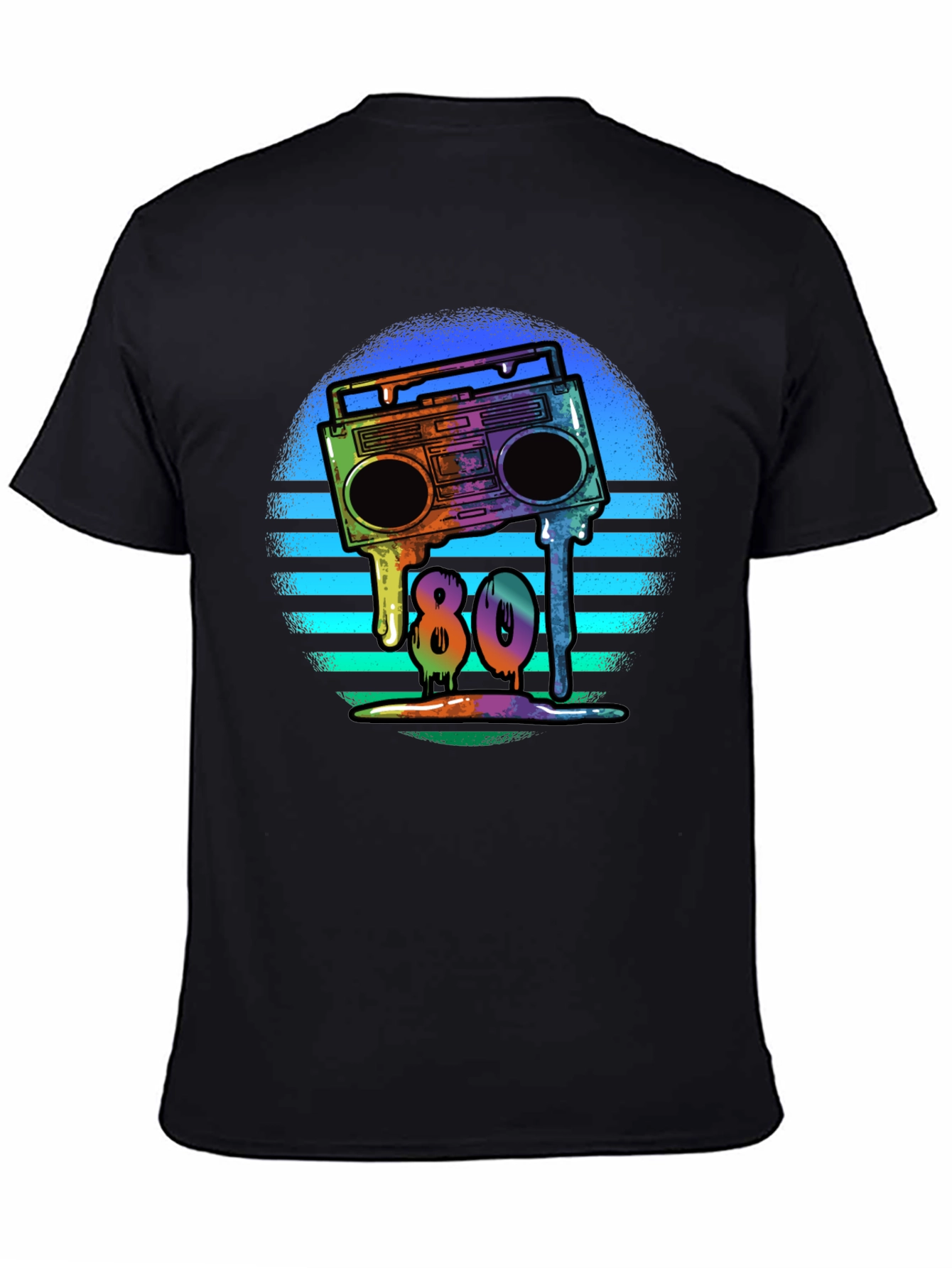 Retro 80s Boombox T-Shirt - Meltdown Design
