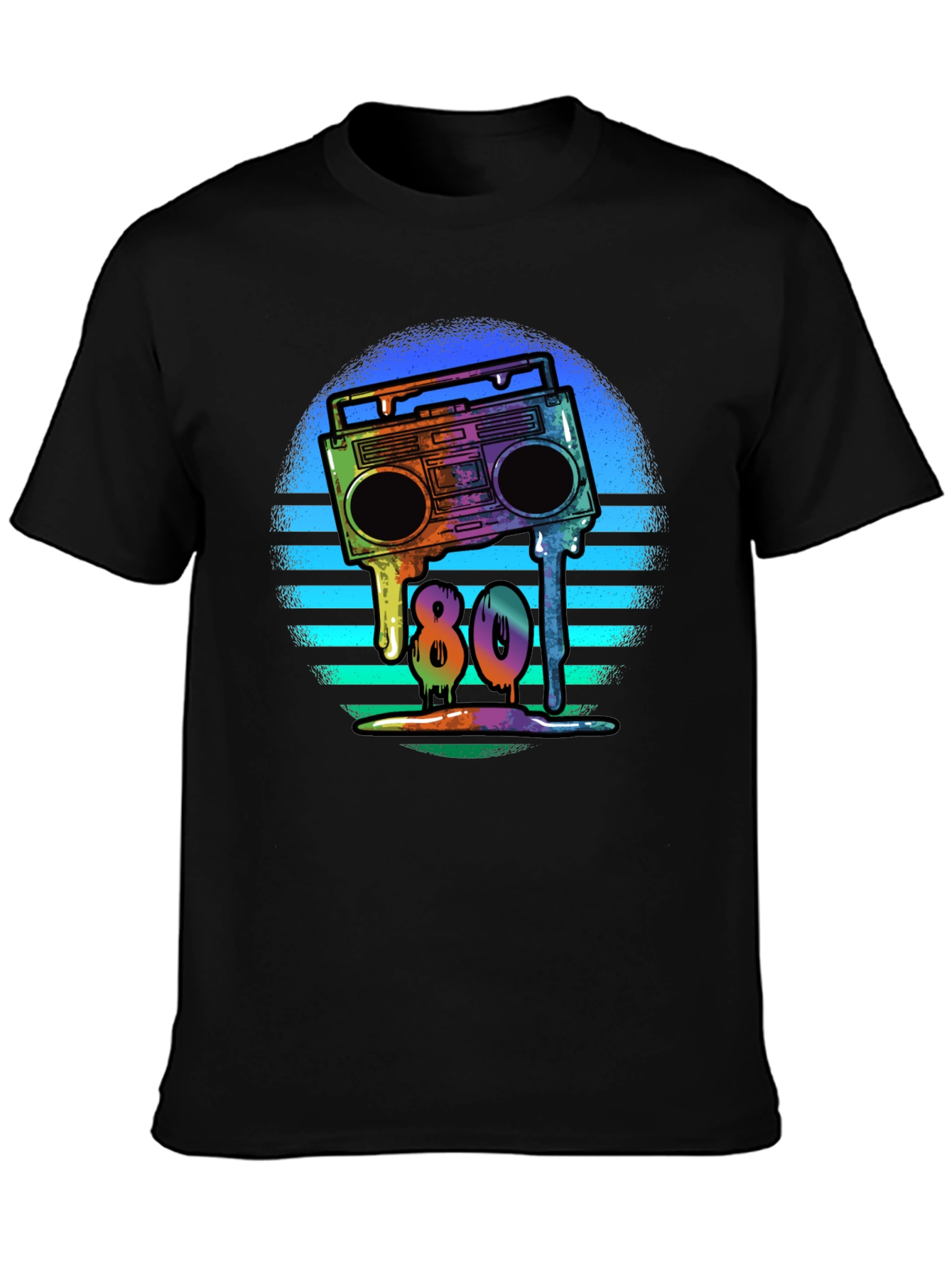 Retro 80s Boombox T-Shirt - Meltdown Design