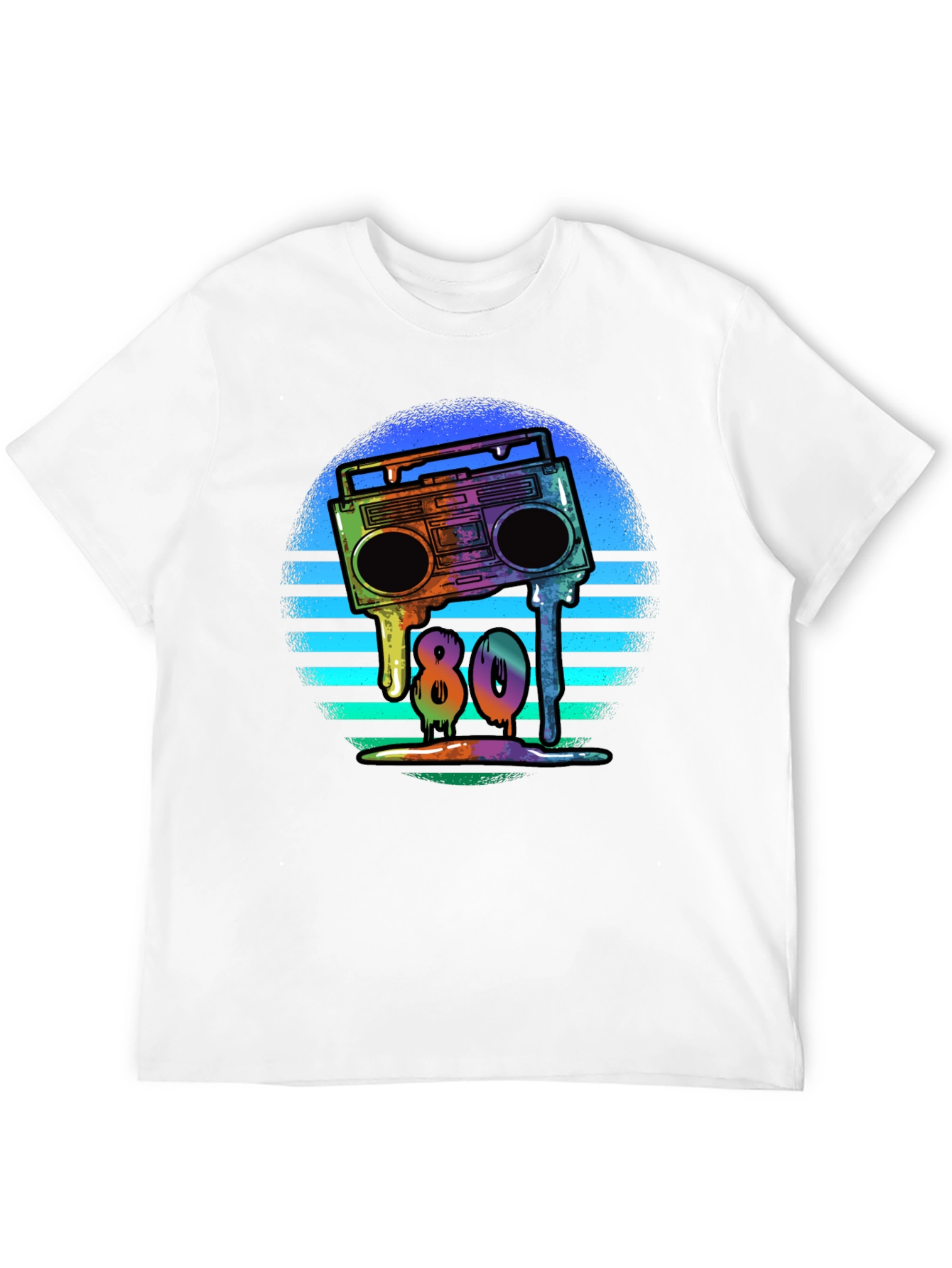 Retro 80s Boombox T-Shirt - Meltdown Design