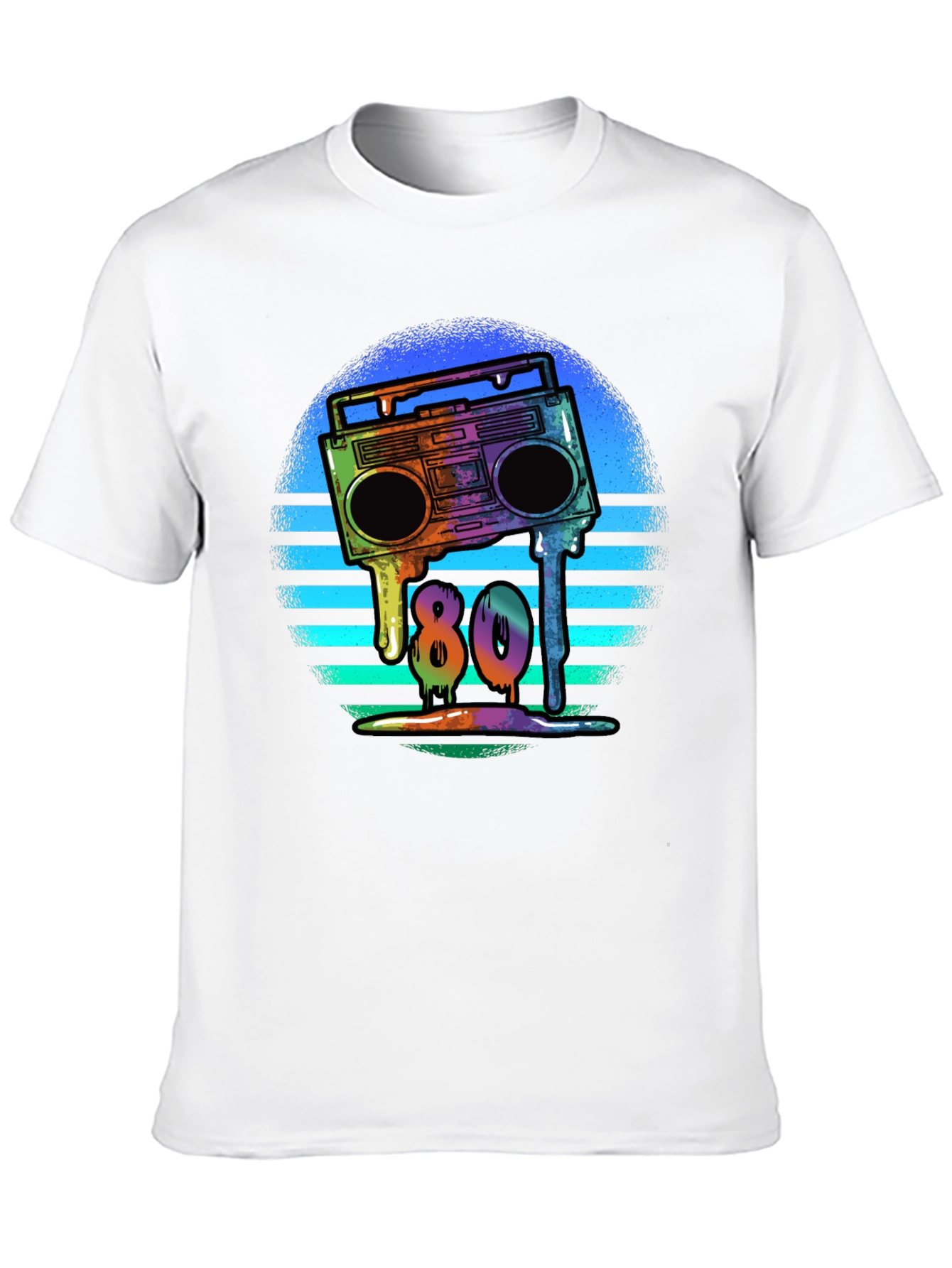 Retro 80s Boombox T-Shirt - Meltdown Design