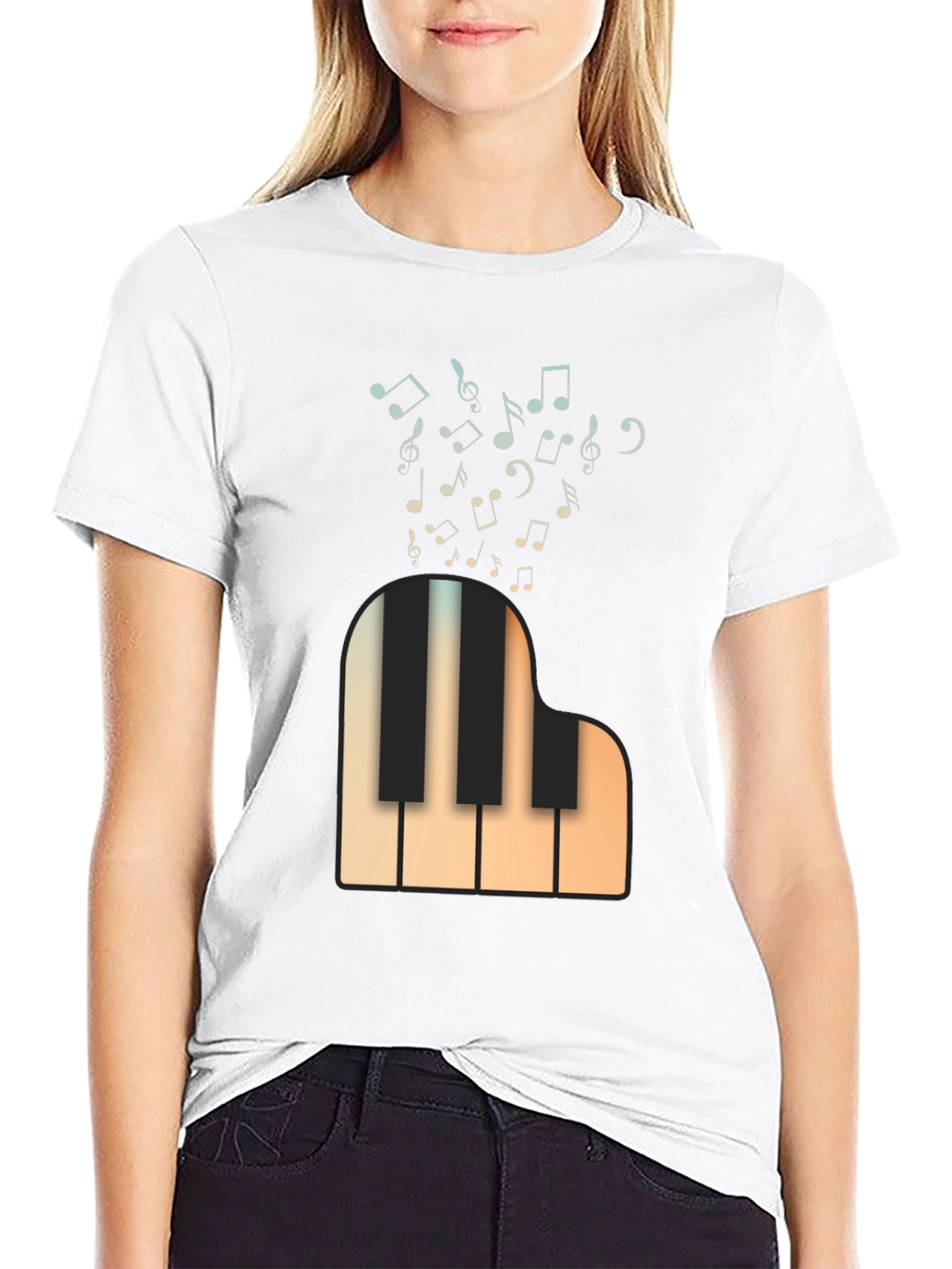 Musical Piano T-Shirt - Classic Design