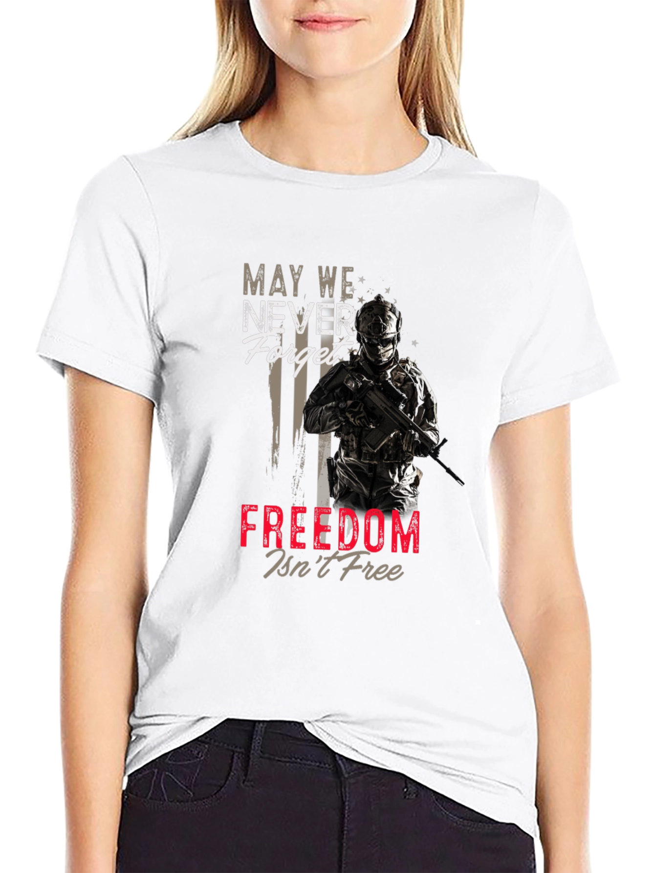 Patriotic Freedom Isnt Free Graphic T-Shirt