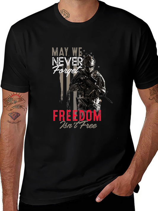 Patriotic Freedom Isnt Free Graphic T-Shirt