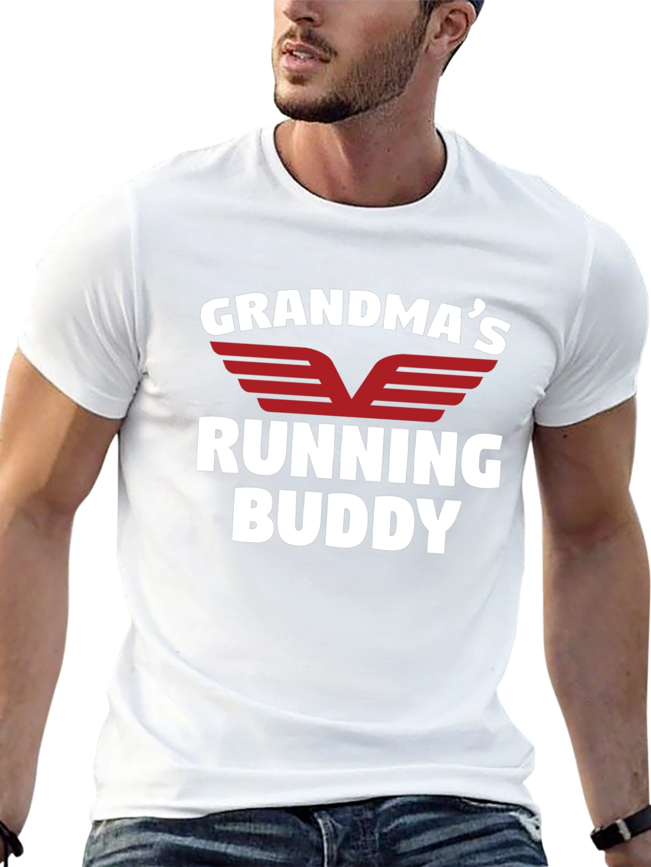 Grandmas Running Buddy Black T-Shirt
