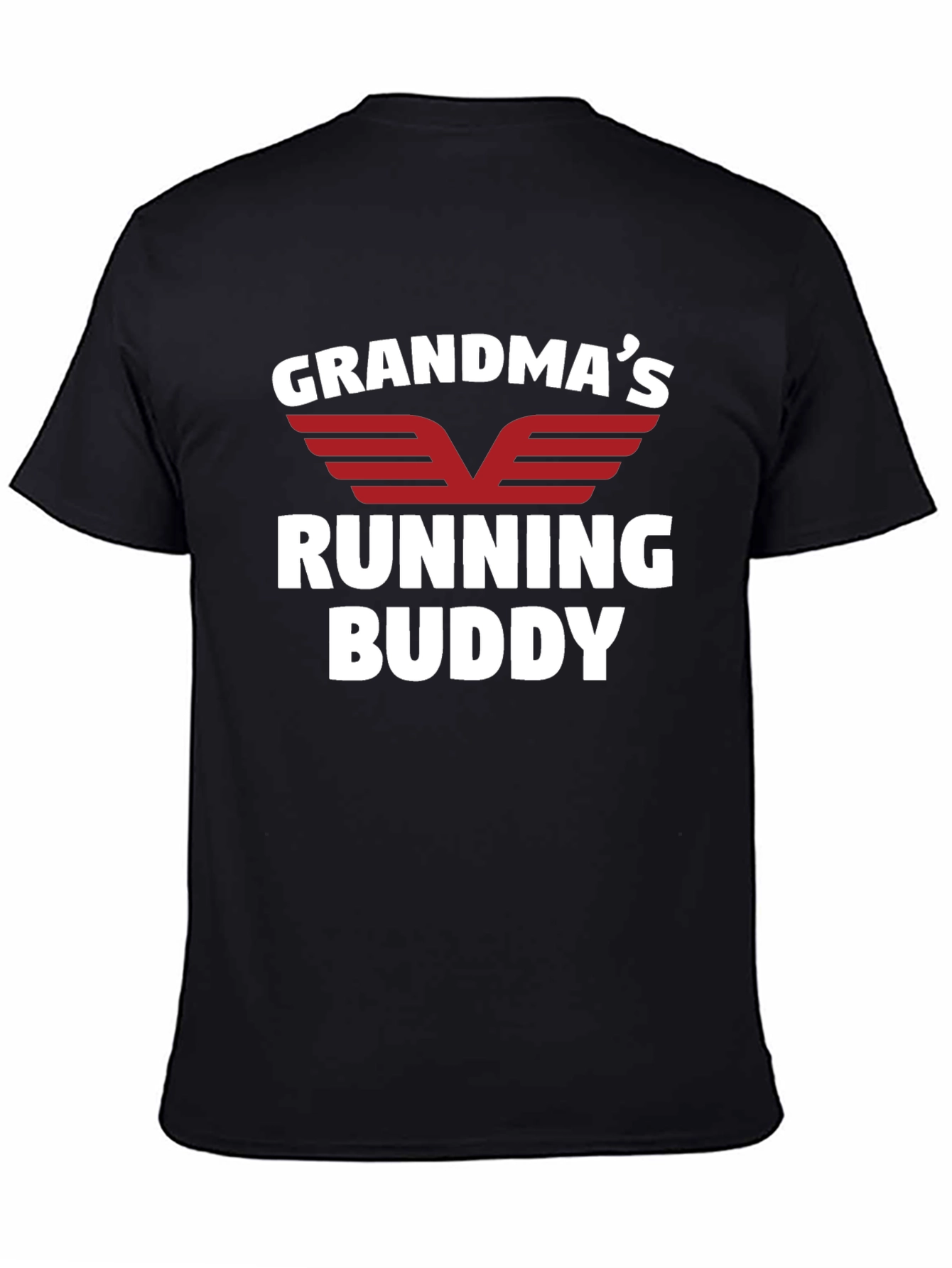 Grandmas Running Buddy Black T-Shirt