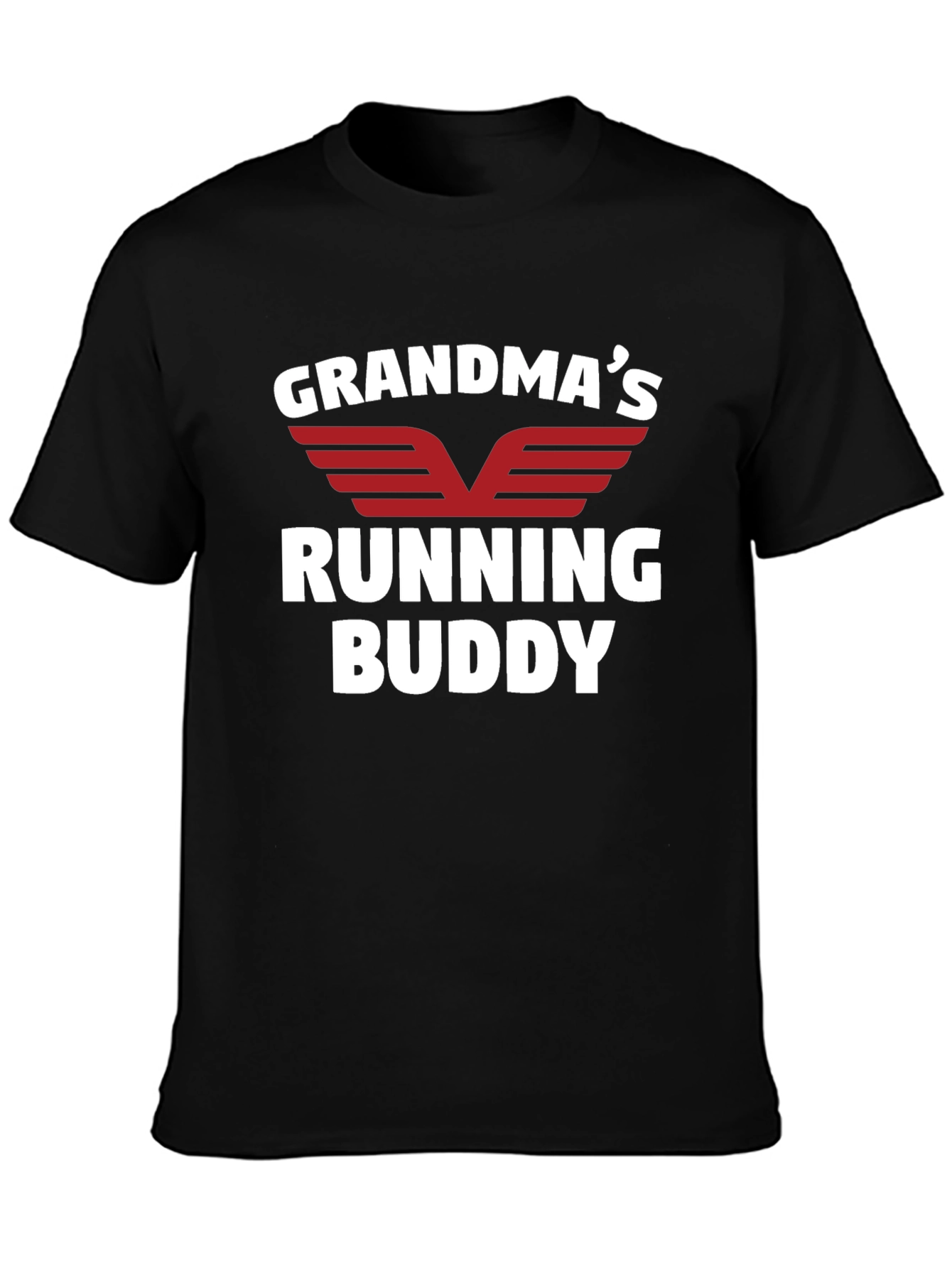 Grandmas Running Buddy Black T-Shirt