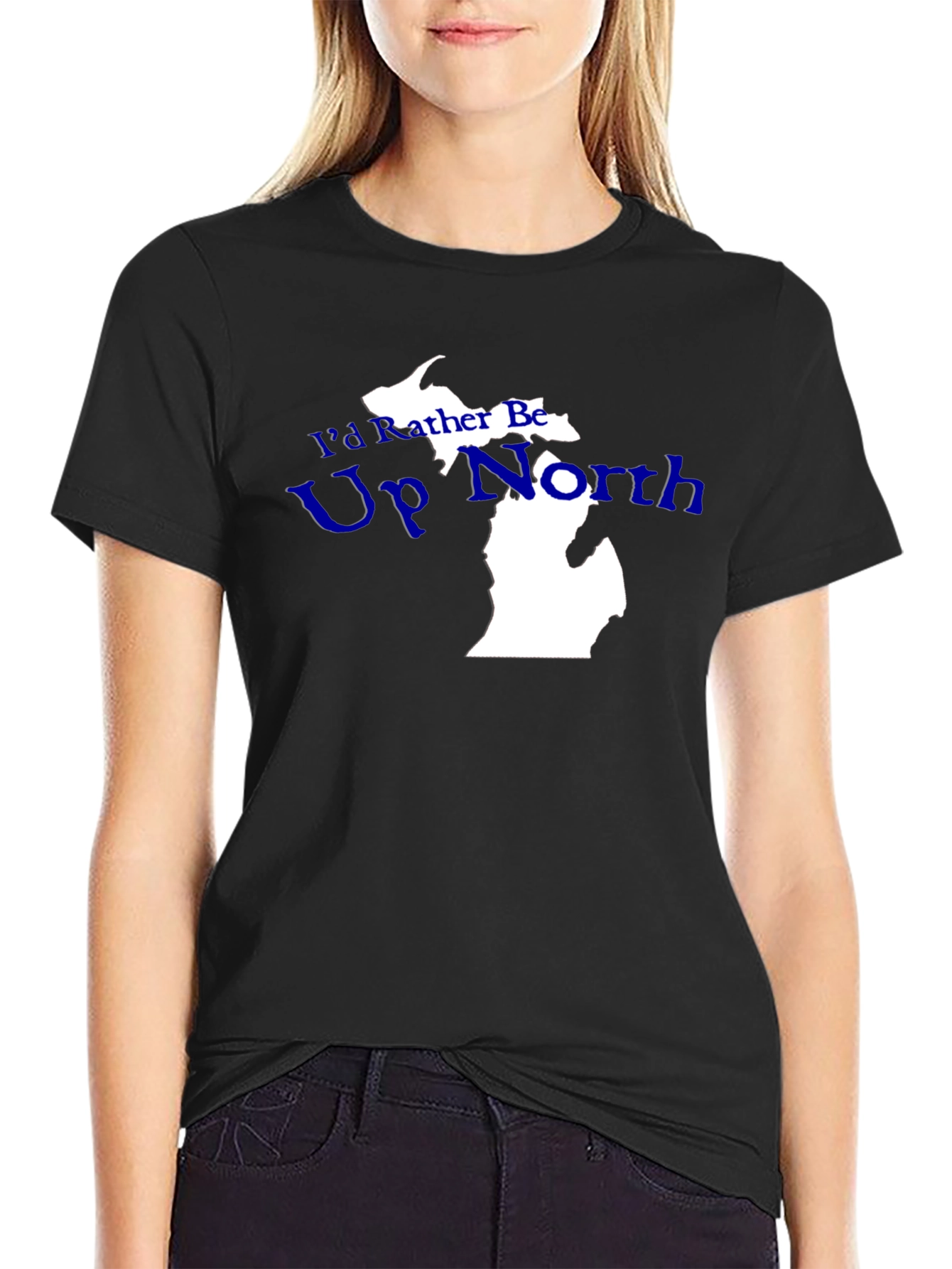 Up North Michigan Graphic Tee - Black