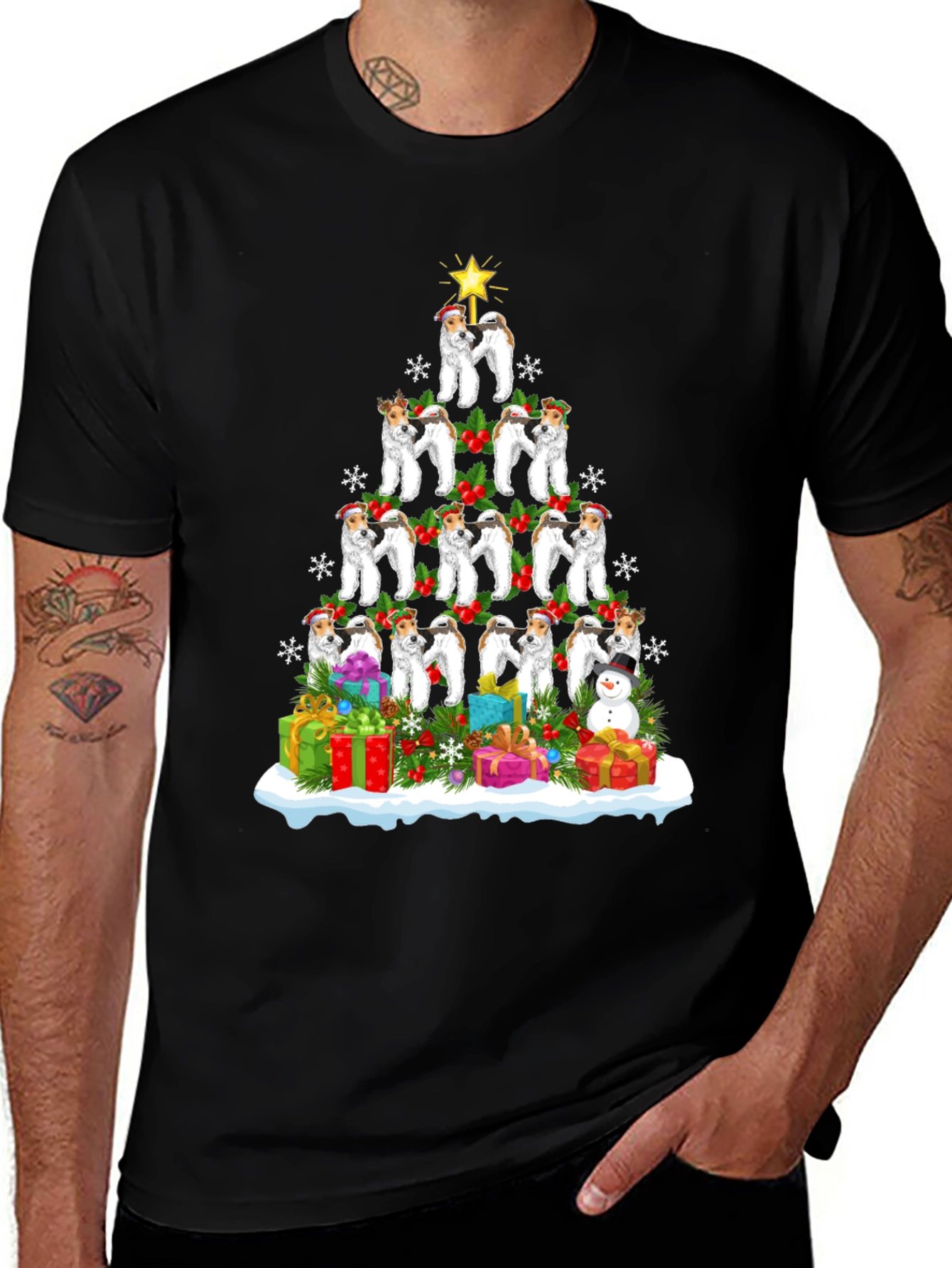 Festive Dog Breed Christmas Tree T-Shirt