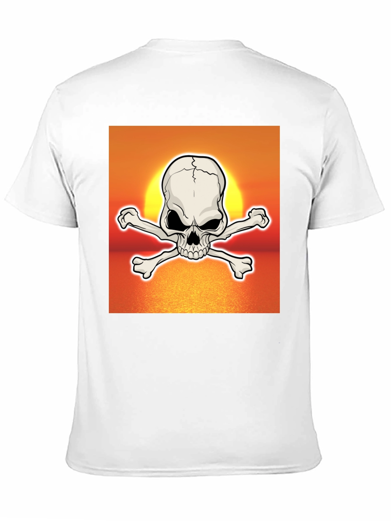 Skull & Crossbones Sunset Graphic T-Shirt