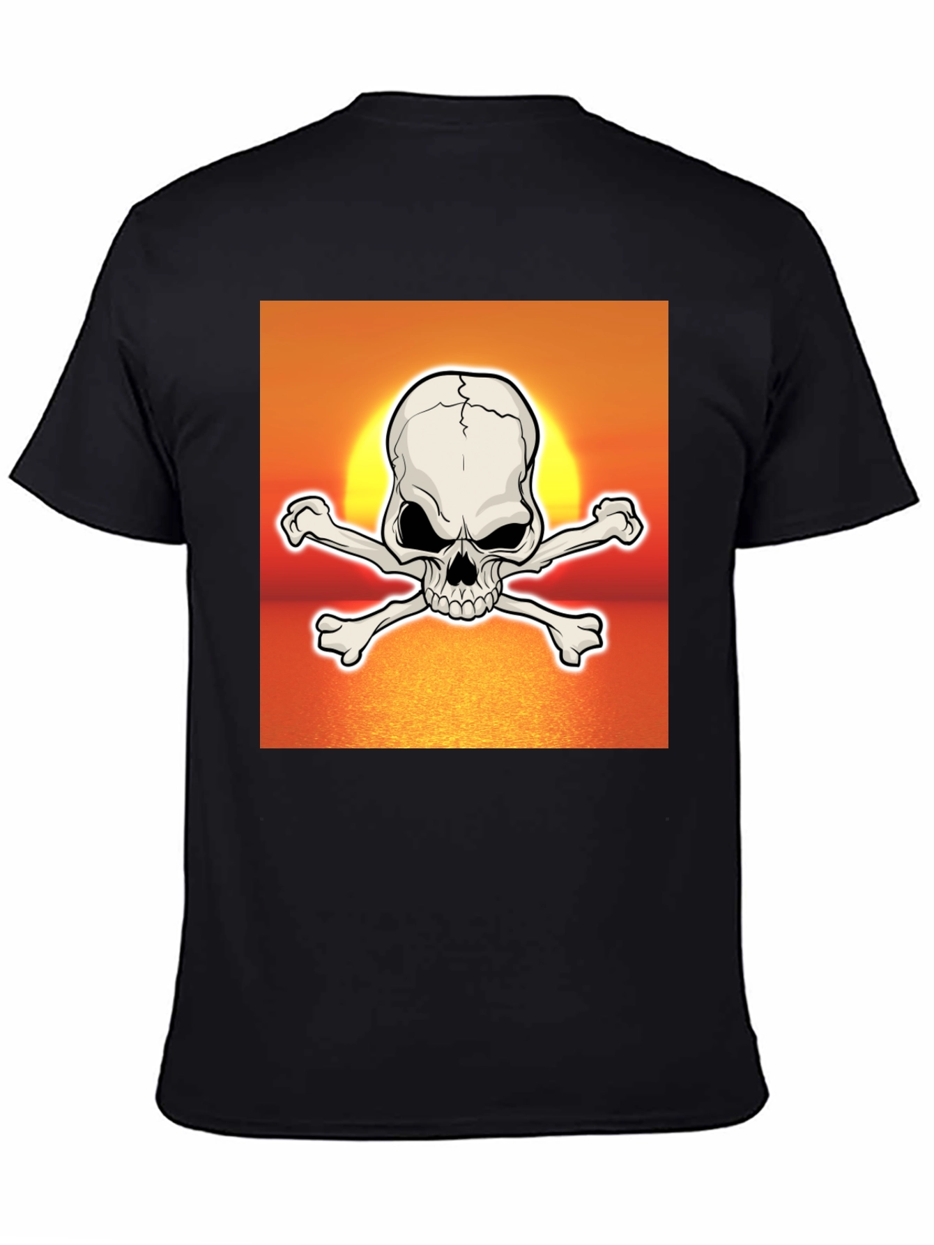 Skull & Crossbones Sunset Graphic T-Shirt