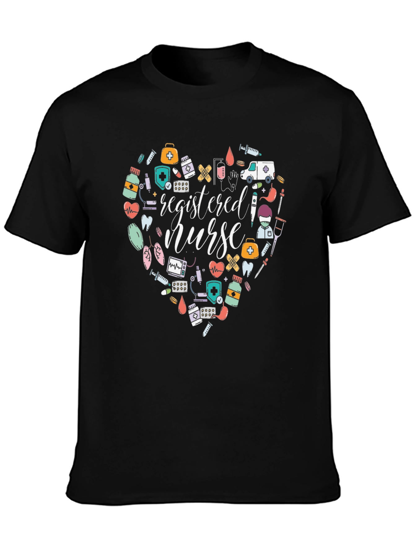 Registered Nurse Heart Graphic T-Shirt