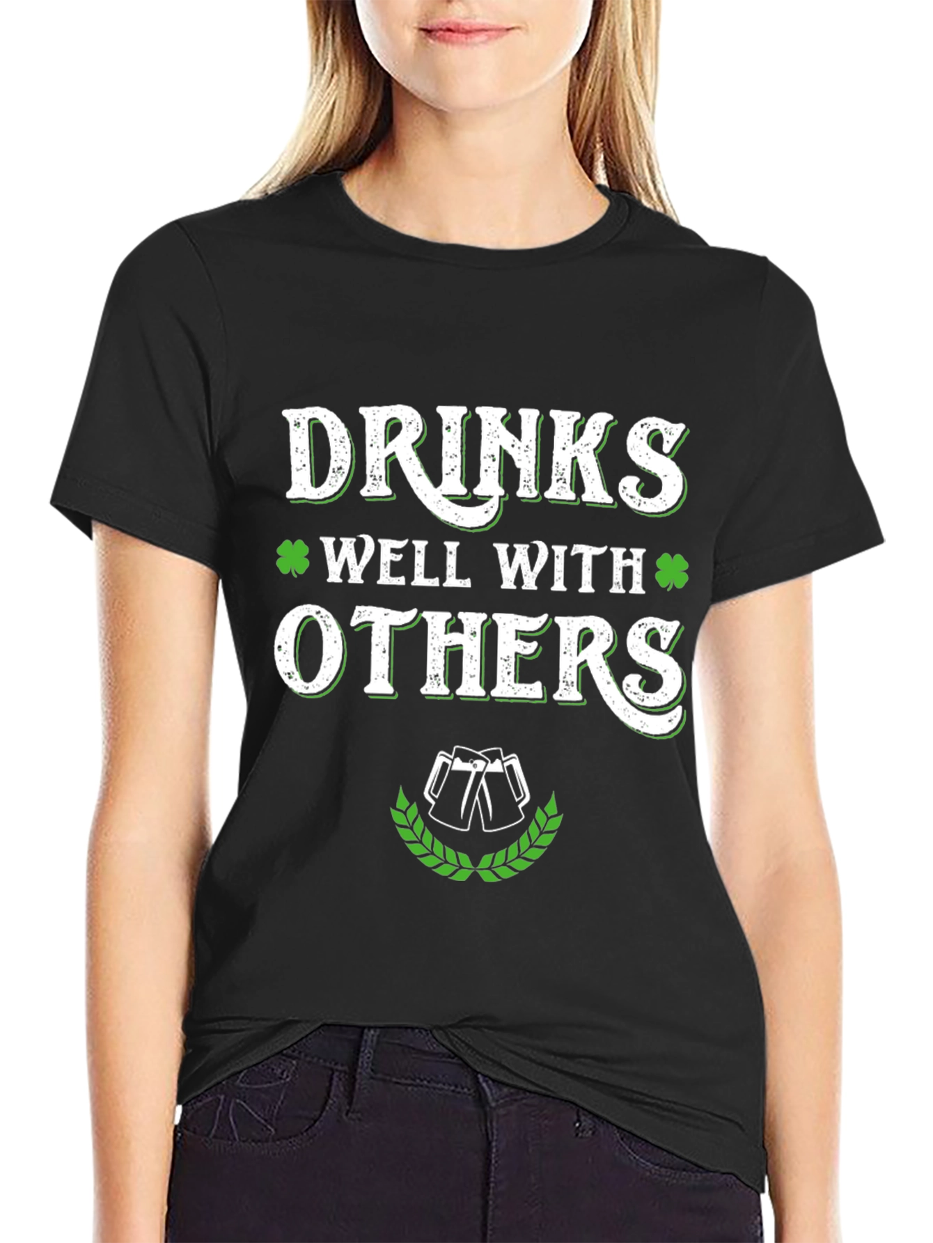 Drinks Well With Others St. Patricks Day Graphic Tee