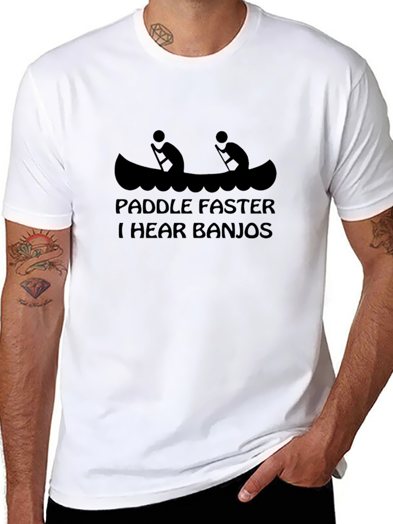 Paddle Faster I Hear Banjos Graphic Tee