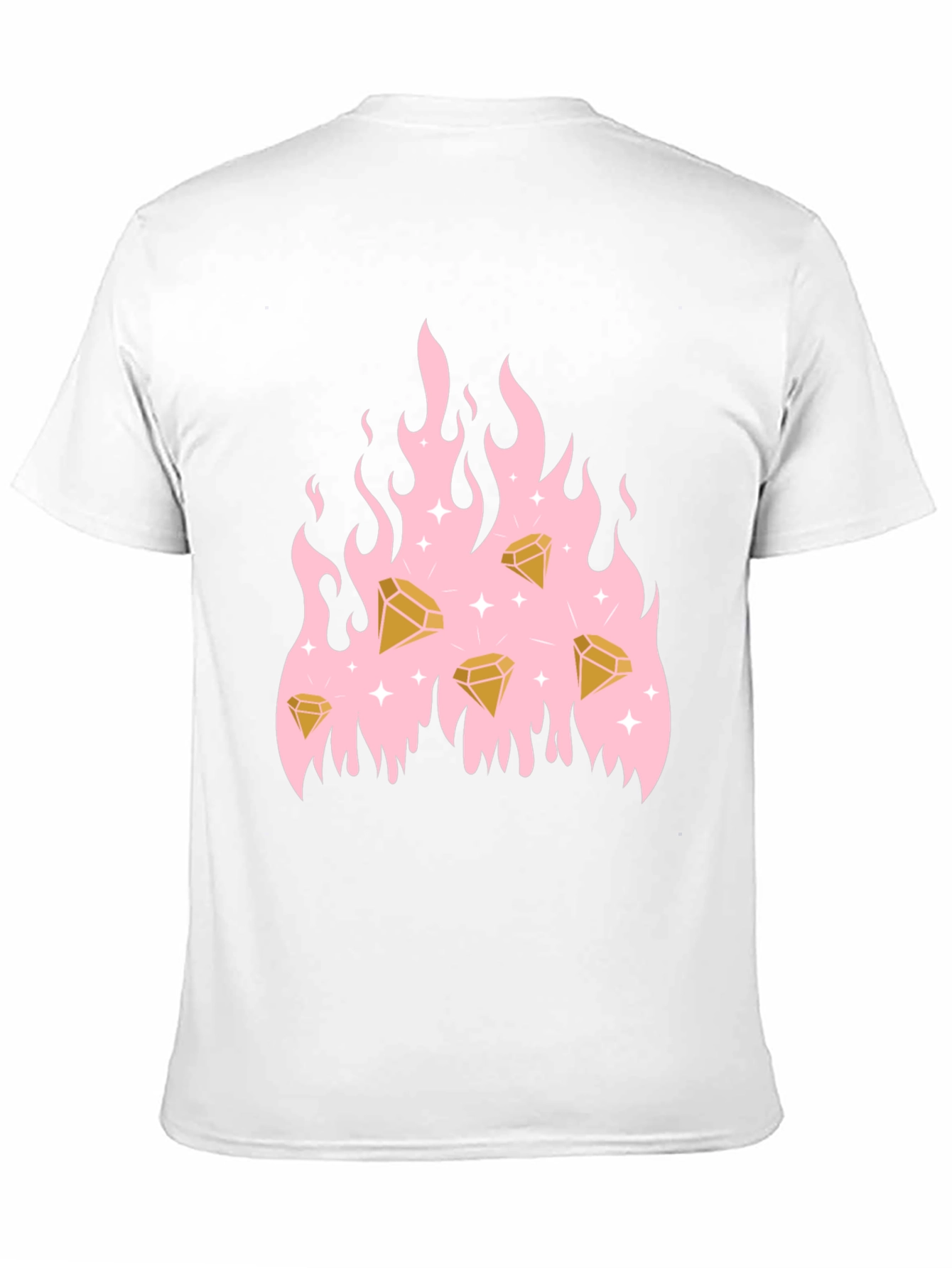 Diamond Flames Graphic Tee - Black T-Shirt