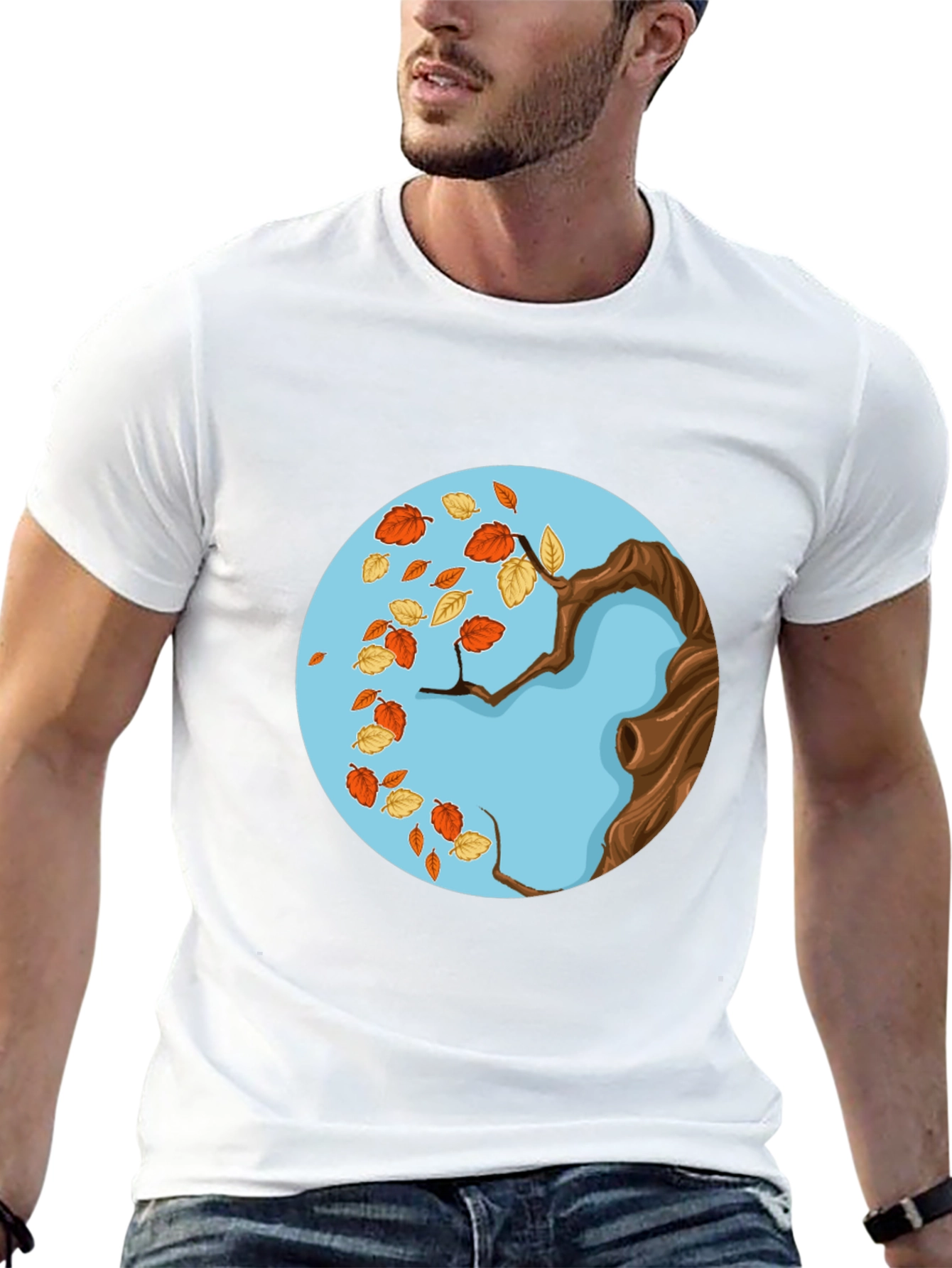 Autumn Tree Graphic Tee - Stylish Fall Design