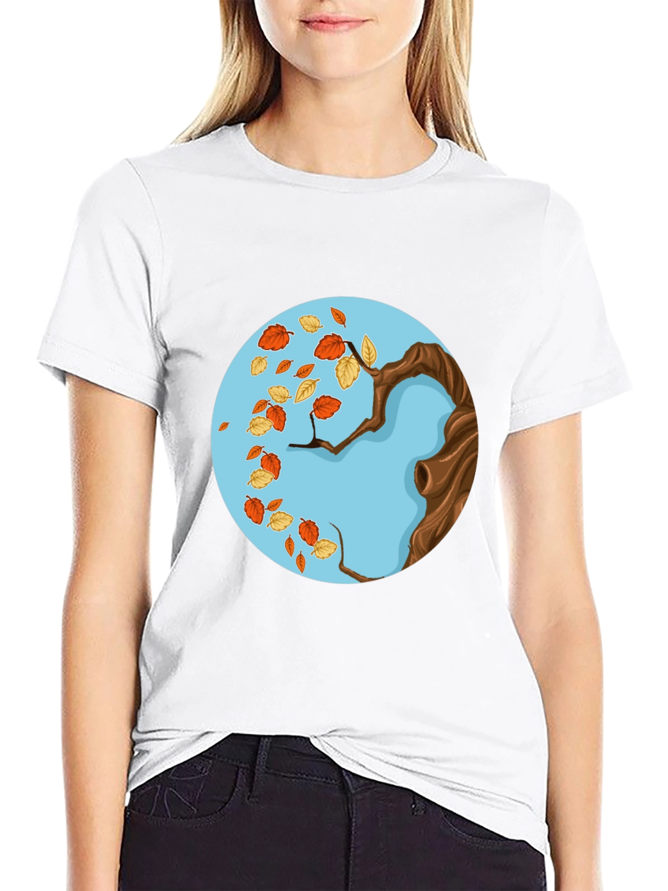 Autumn Tree Graphic Tee - Stylish Fall Design