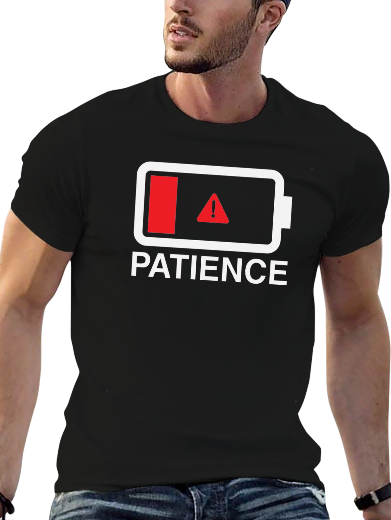 Patience Low Battery Funny T-Shirt