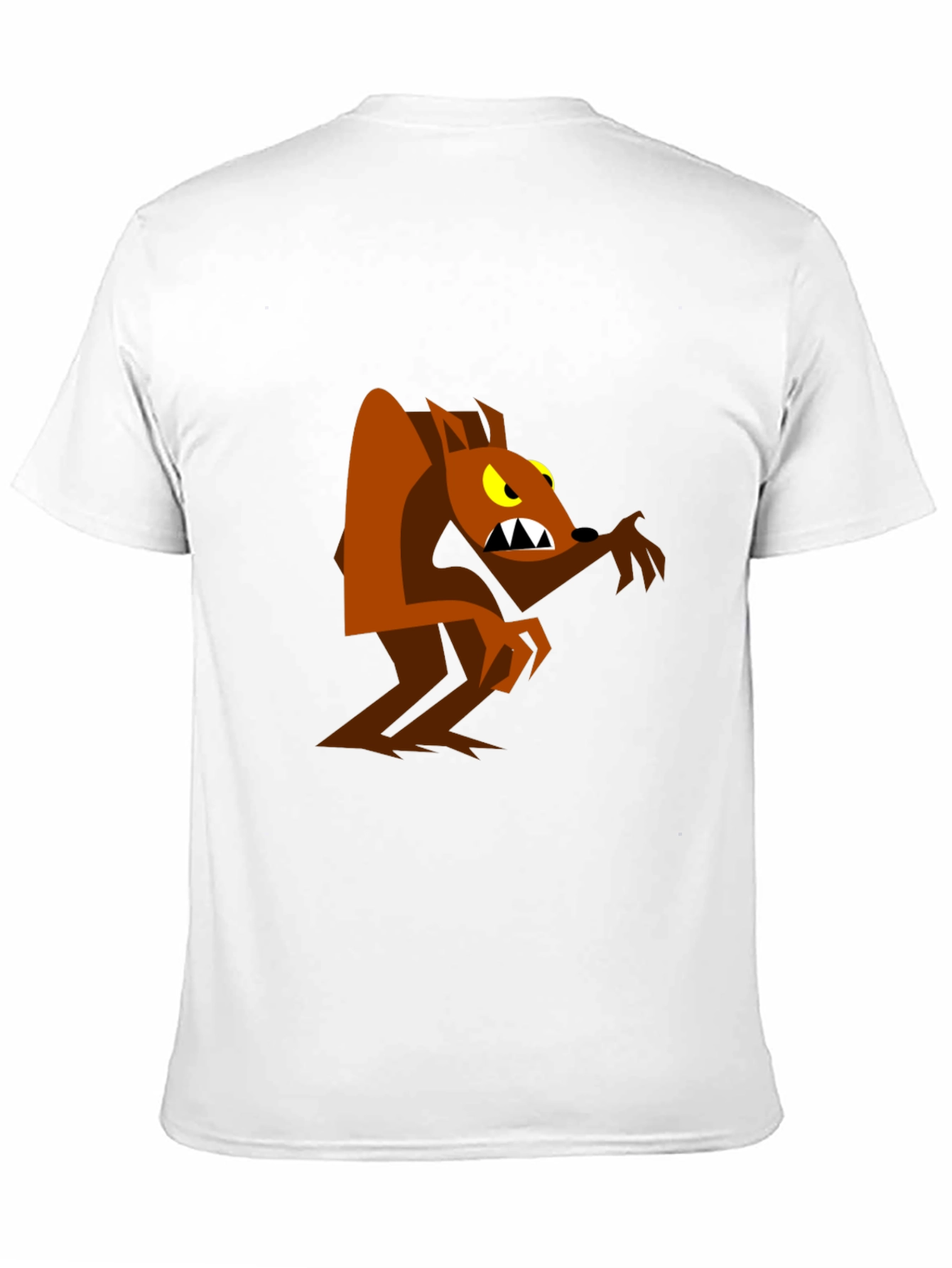 Cartoon Werewolf Graphic Tee - Black