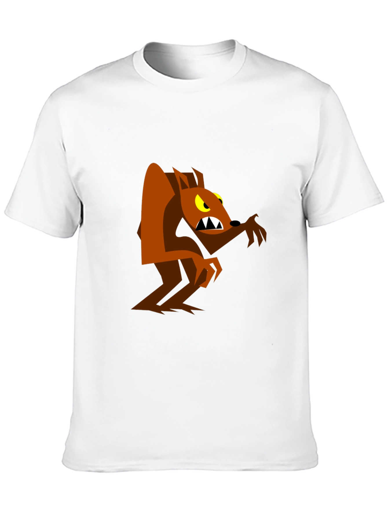 Cartoon Werewolf Graphic Tee - Black