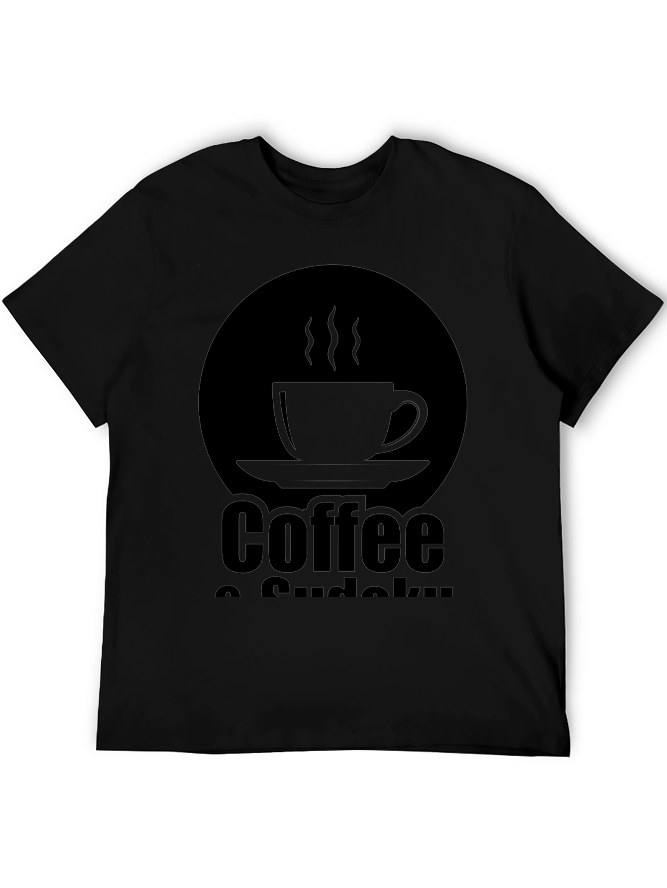 Coffee & Sudoku Black T-Shirt