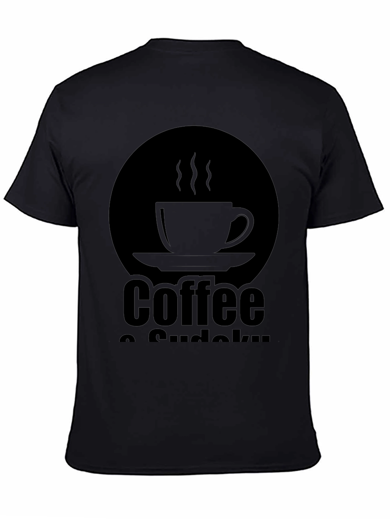 Coffee & Sudoku Black T-Shirt