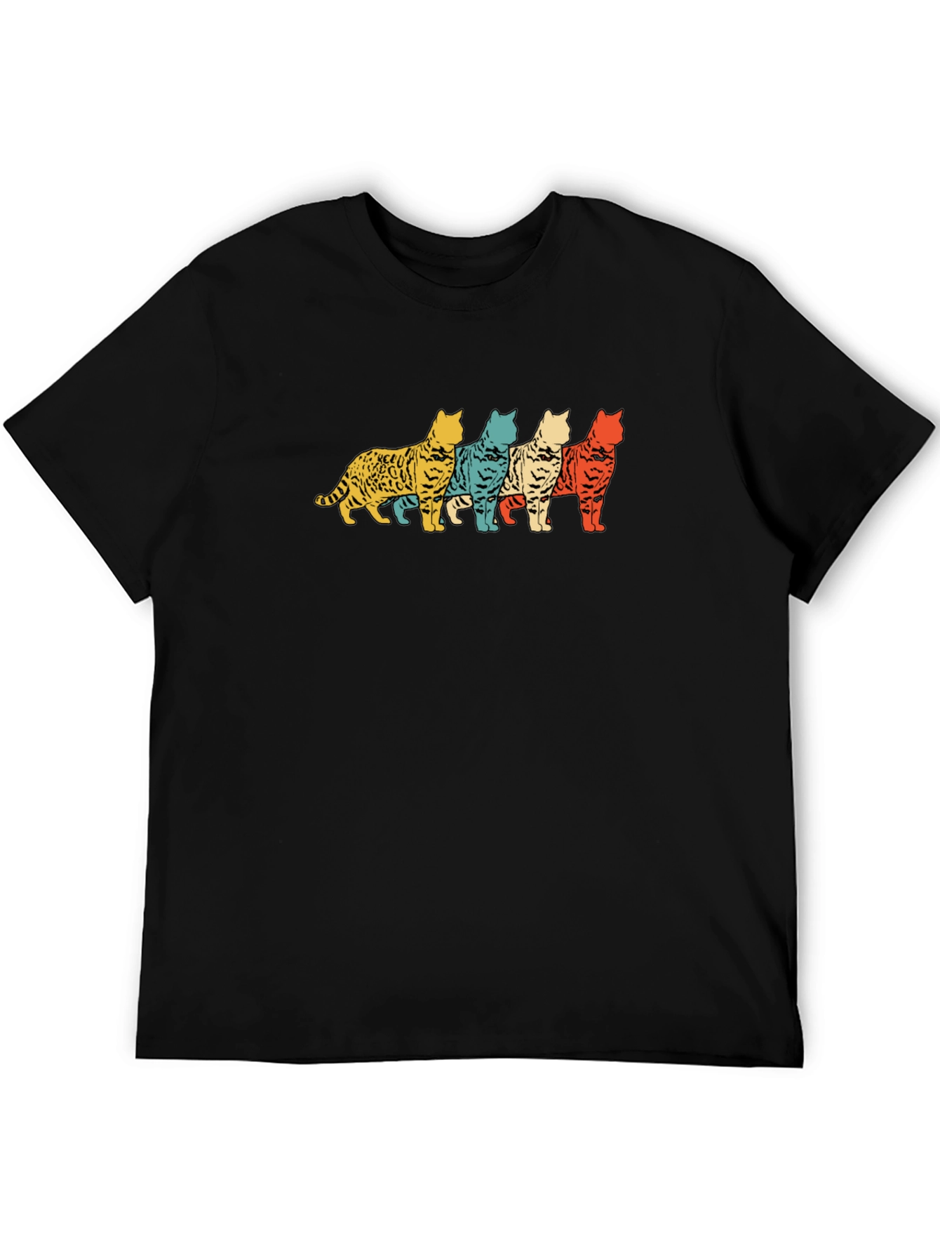 Retro Cat T-Shirt - Cool Feline Design