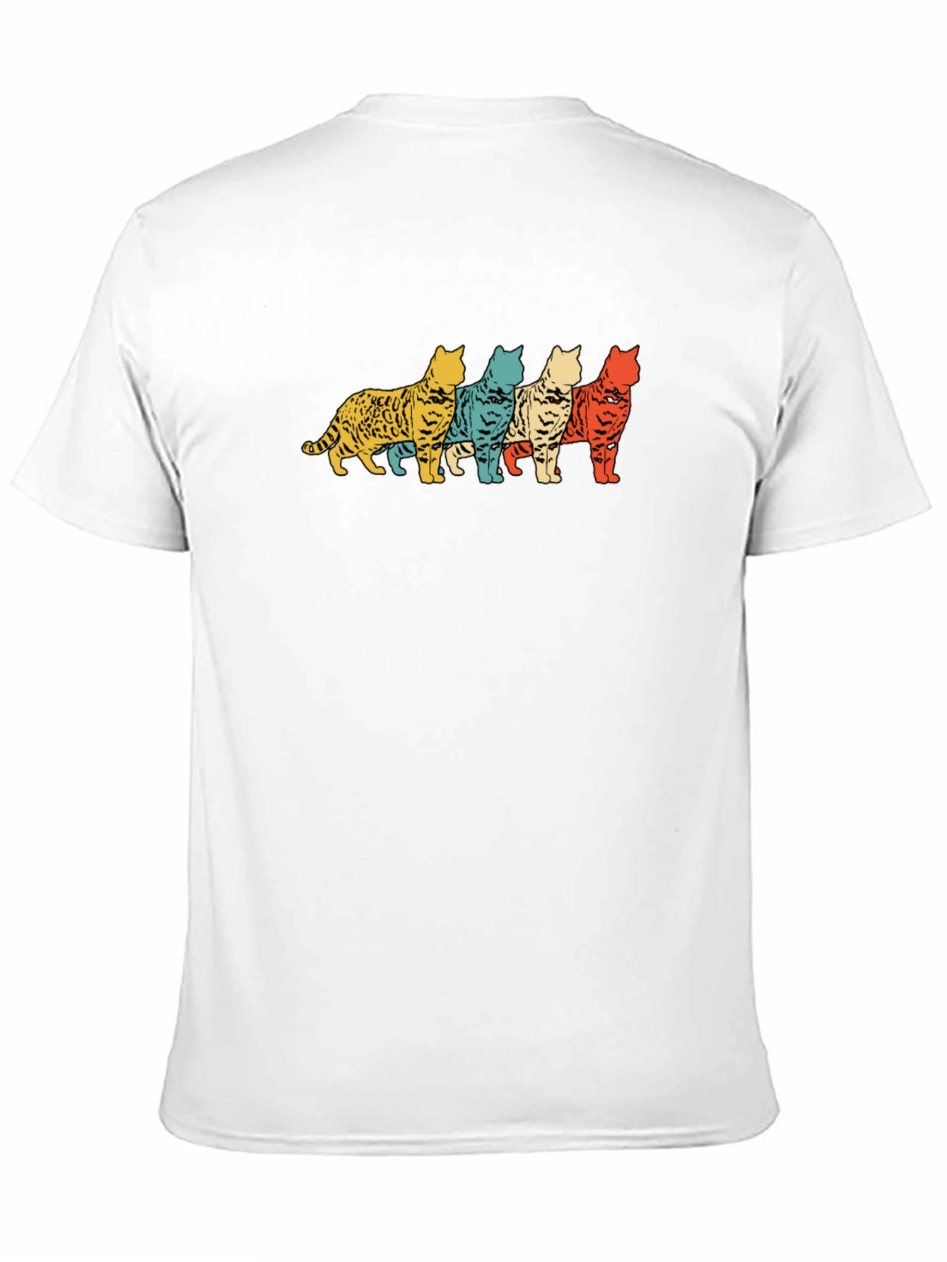 Retro Cat T-Shirt - Cool Feline Design