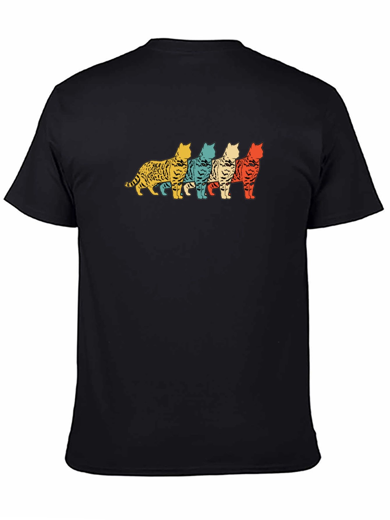Retro Cat T-Shirt - Cool Feline Design