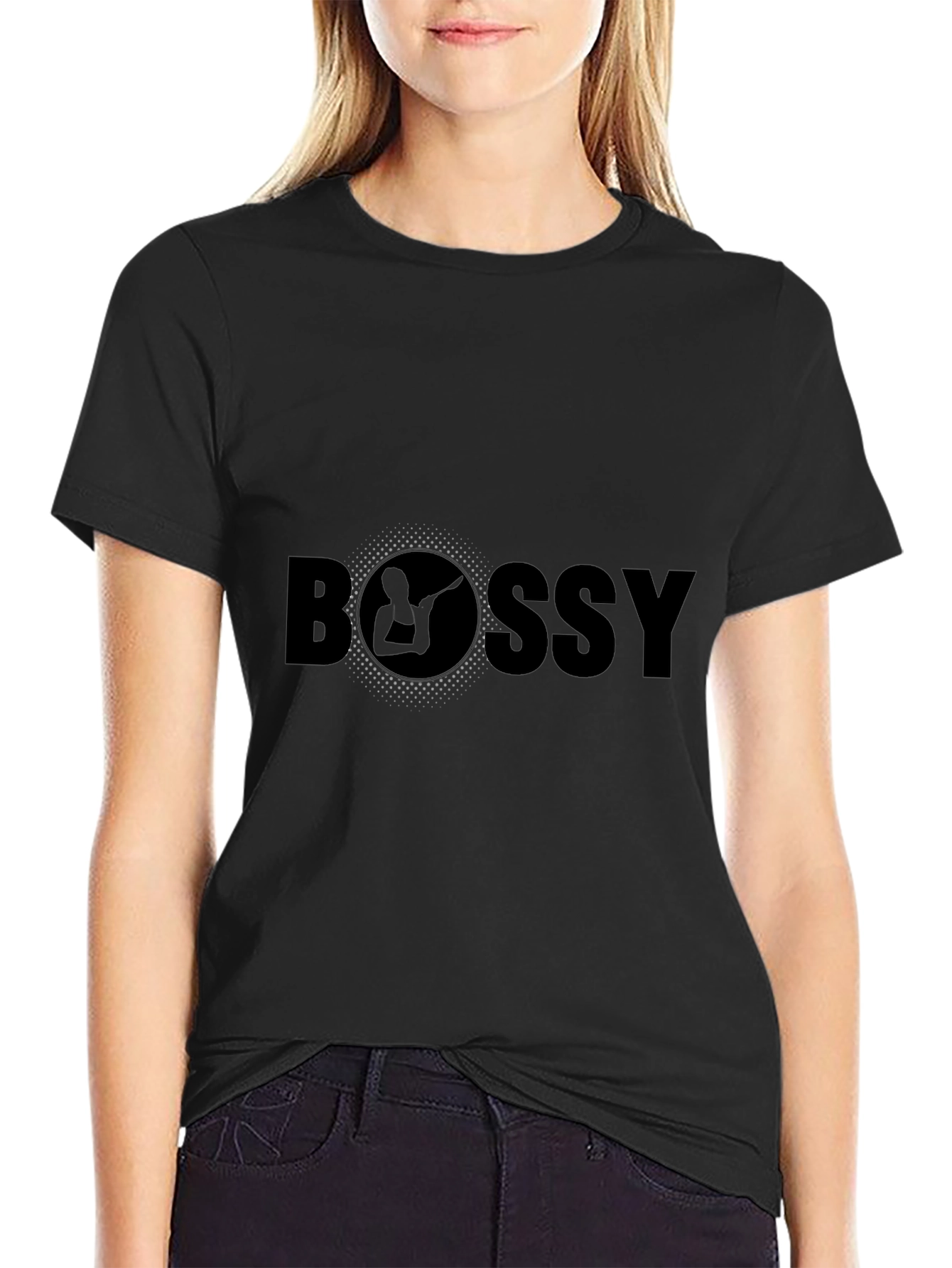 Bossy Graphic T-Shirt - Black
