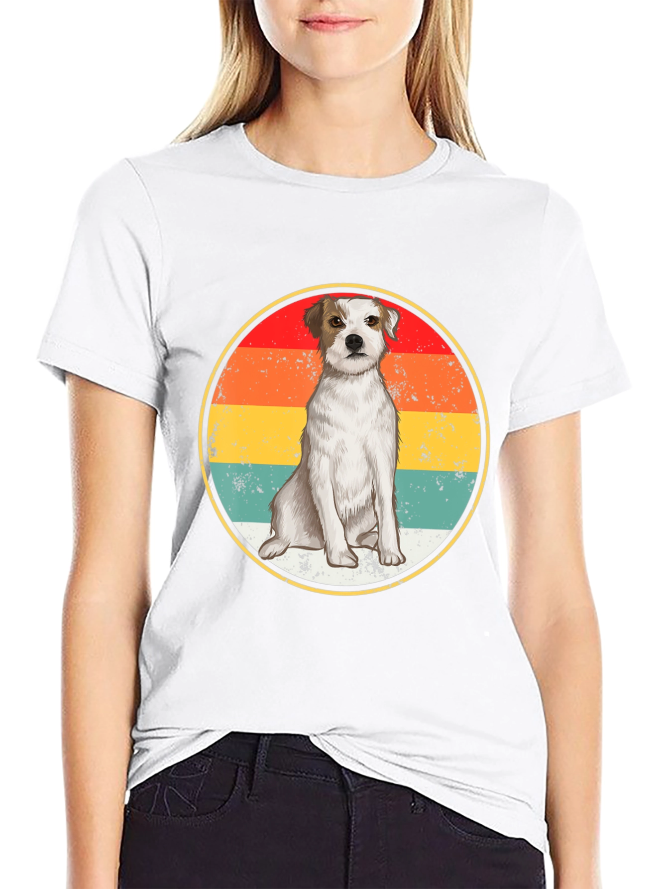 Vintage Sunset Dog T-Shirt – Retro Dog Lover Graphic Tee