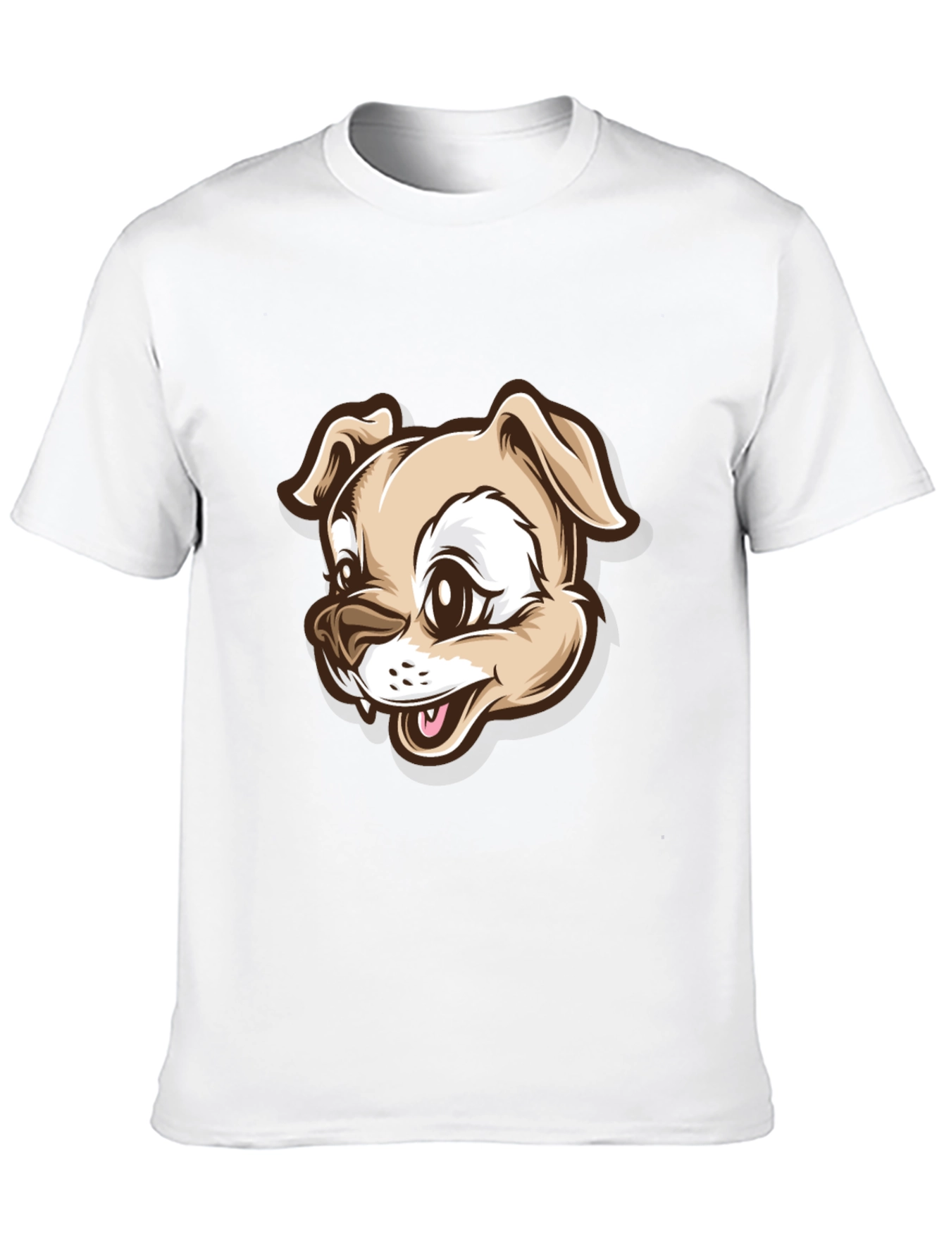 Dog Cartoon Graphic T-Shirt - Black
