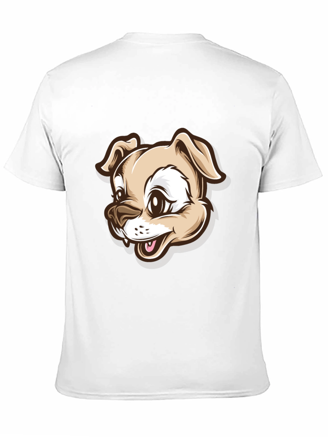Dog Cartoon Graphic T-Shirt - Black