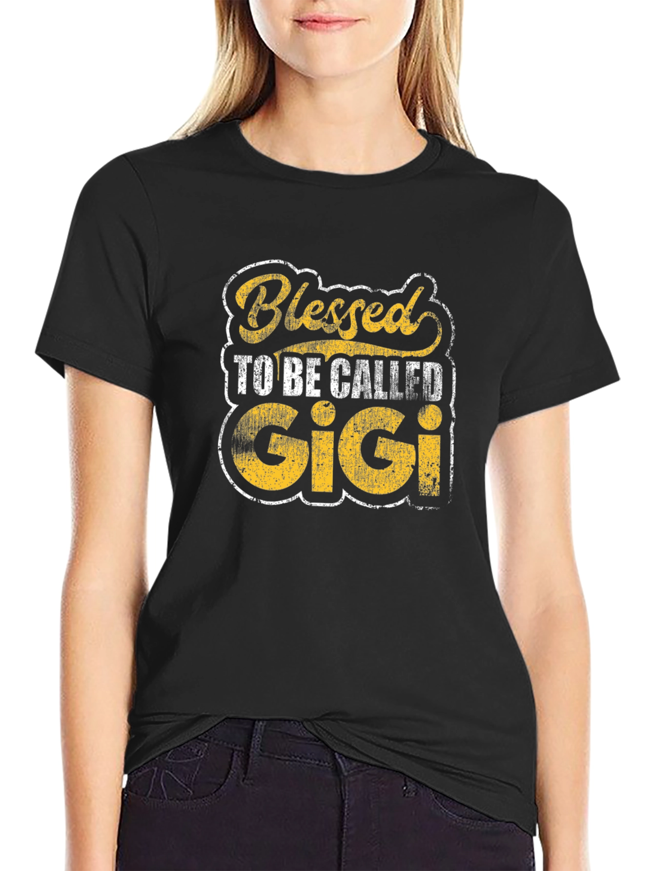 Blessed to Be Called Gigi Black T-Shirt