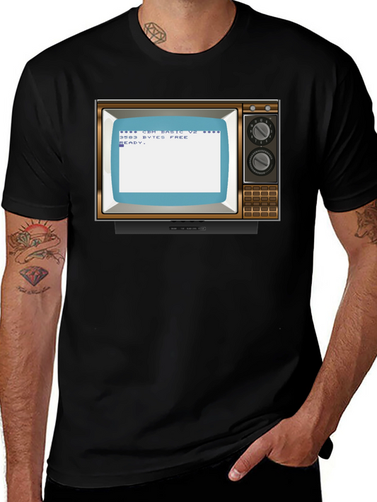 Retro Computer TV T-Shirt - Vintage Tech Style
