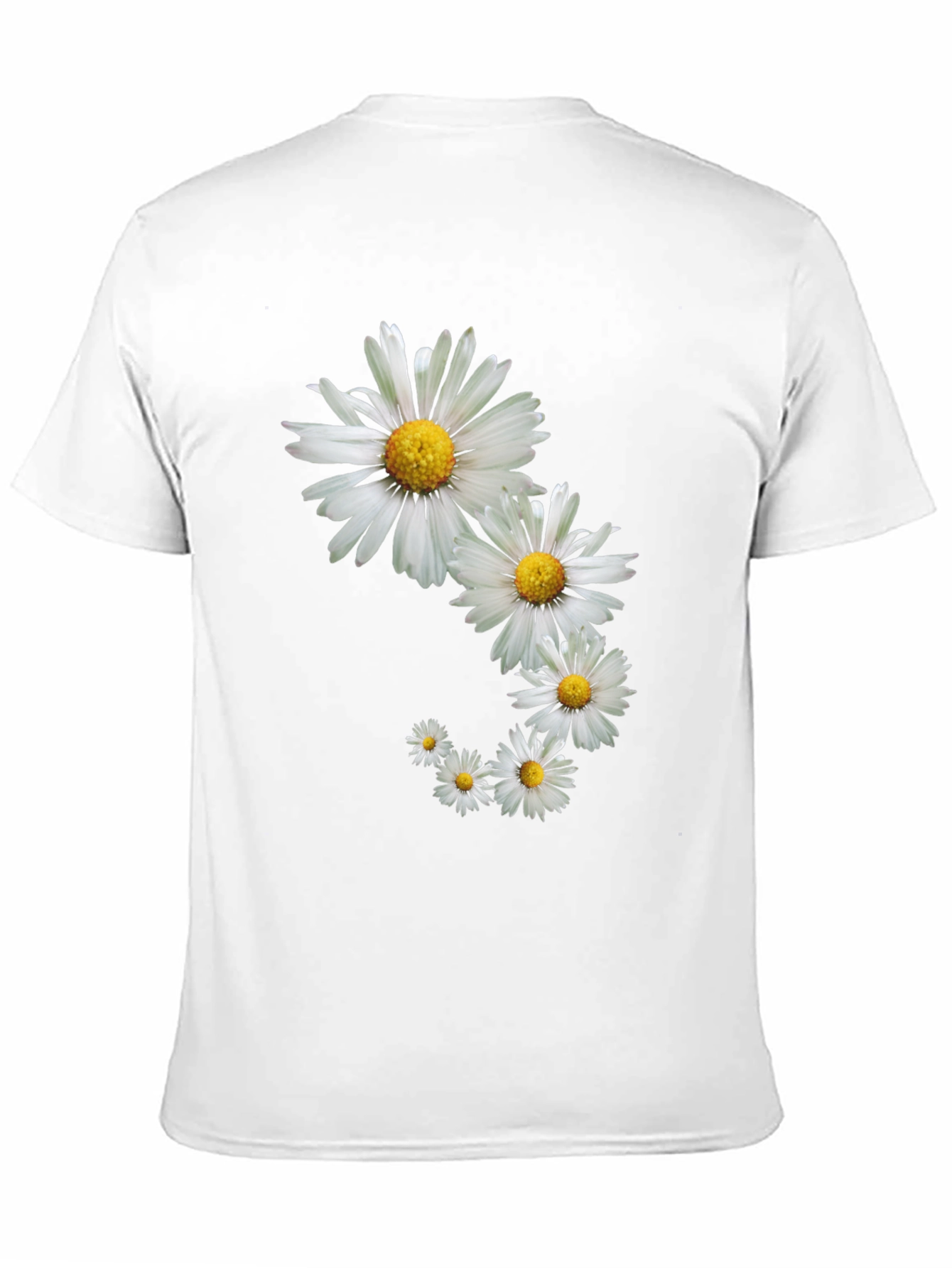 Daisy Spiral Graphic Tee - Stylish Black T-Shirt