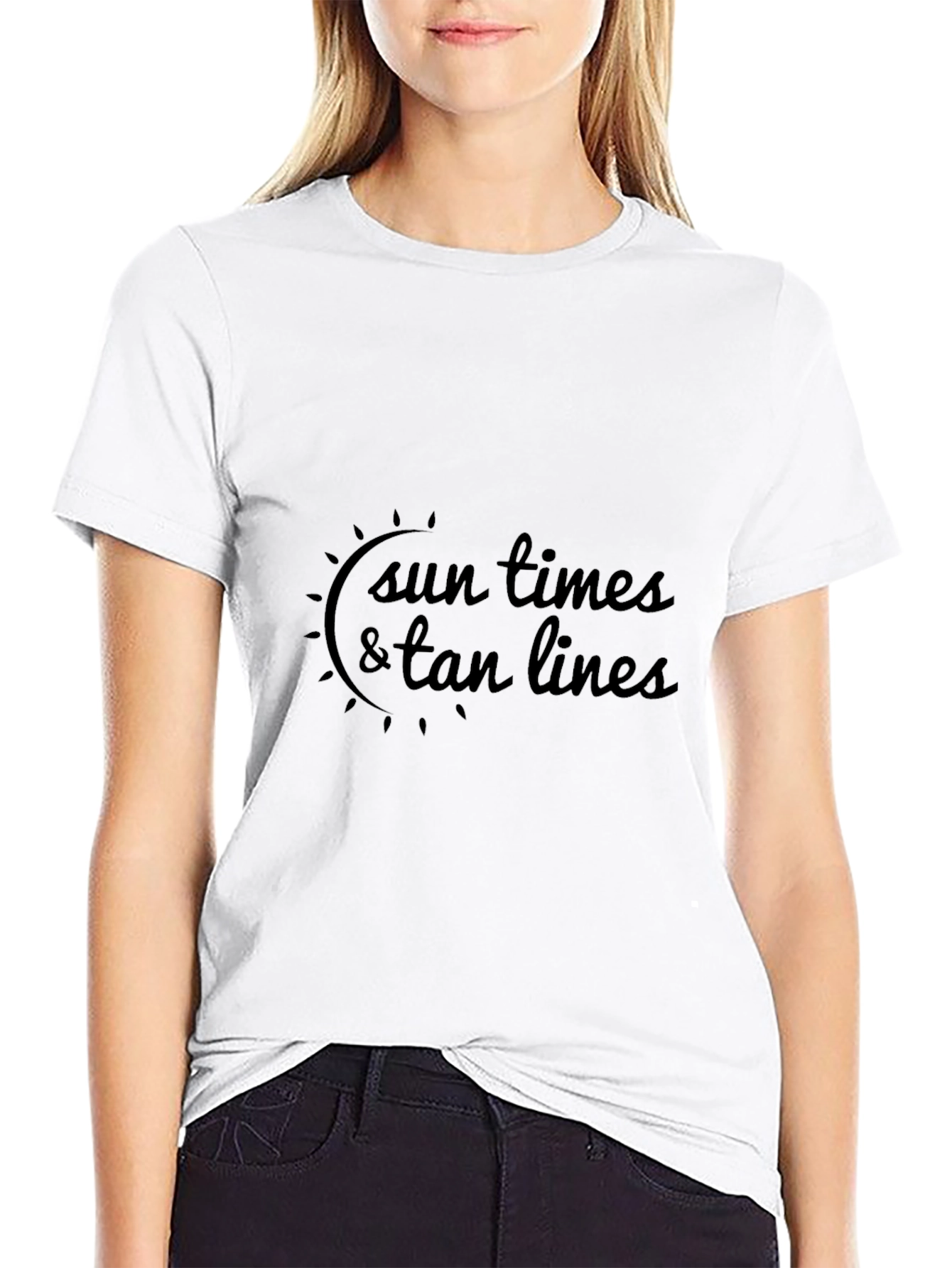 Sun Times & Tan Lines Black T-Shirt